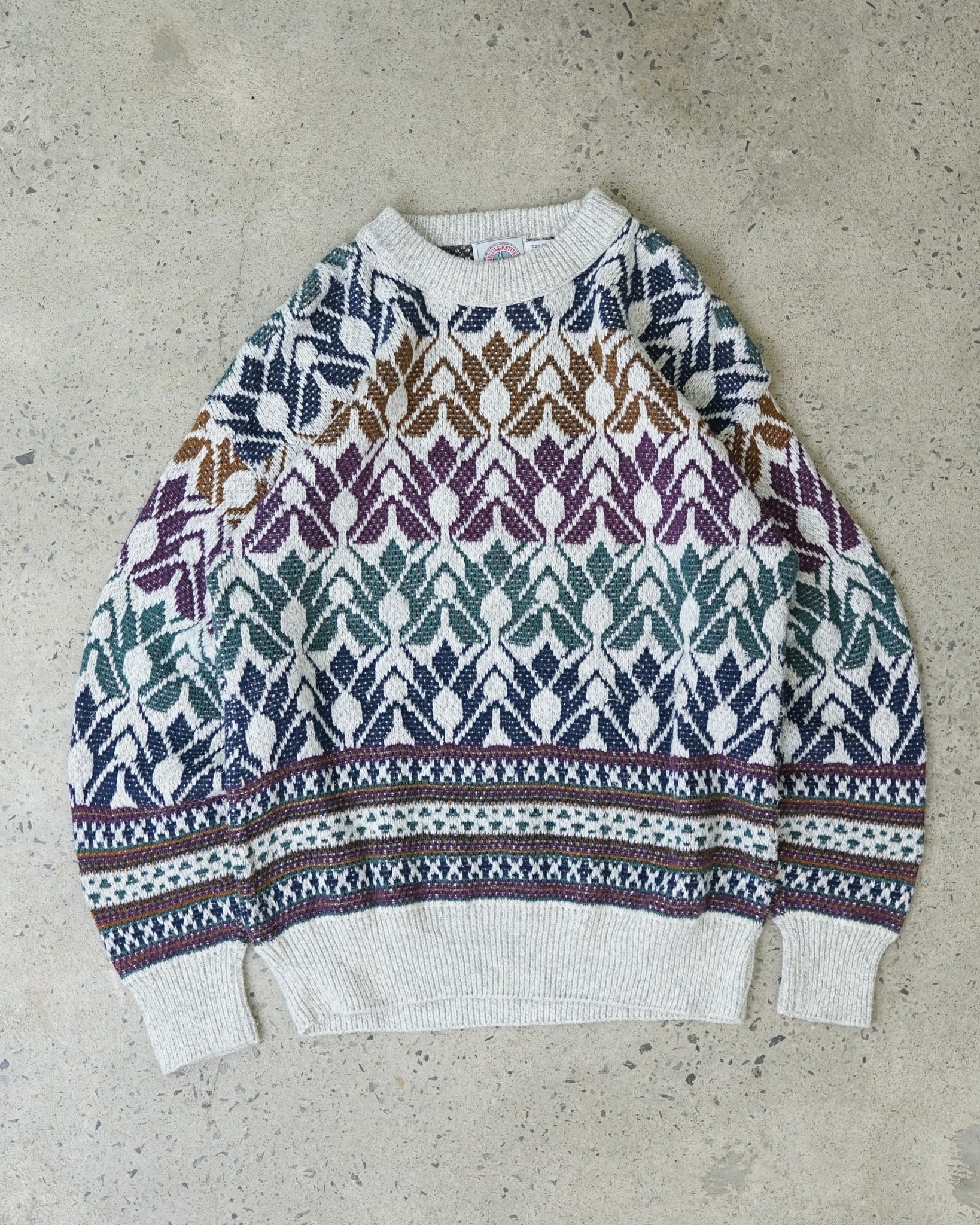 care isle knit sweater