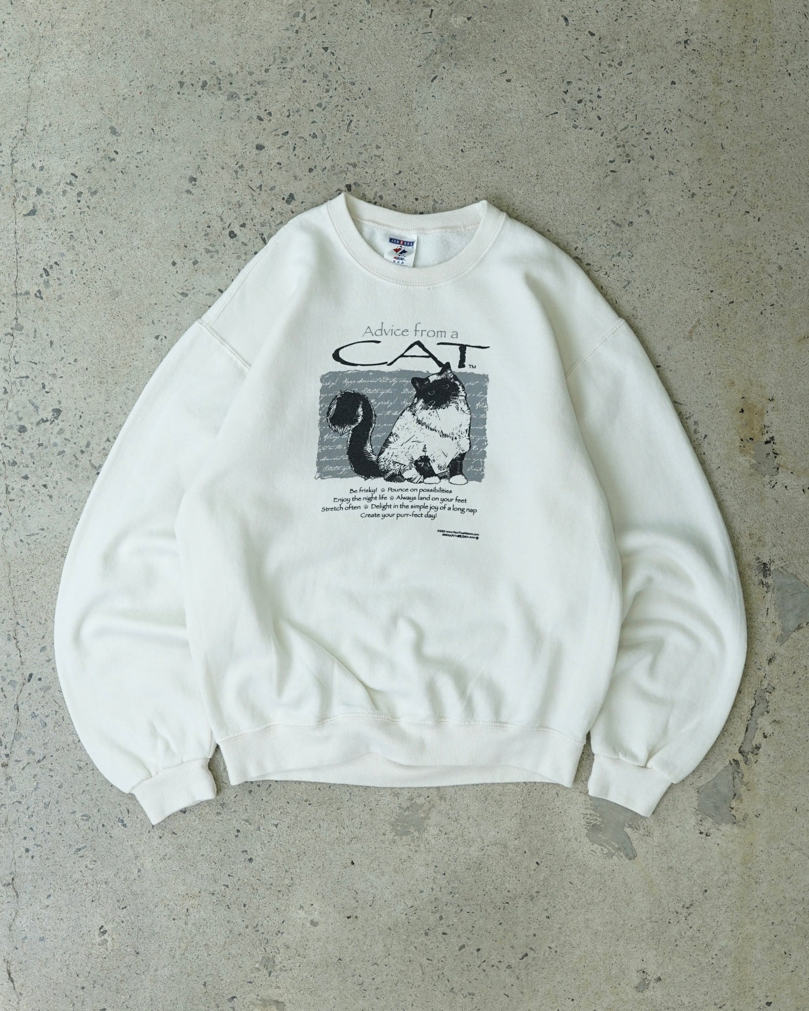 "advice from a cat" crewneck