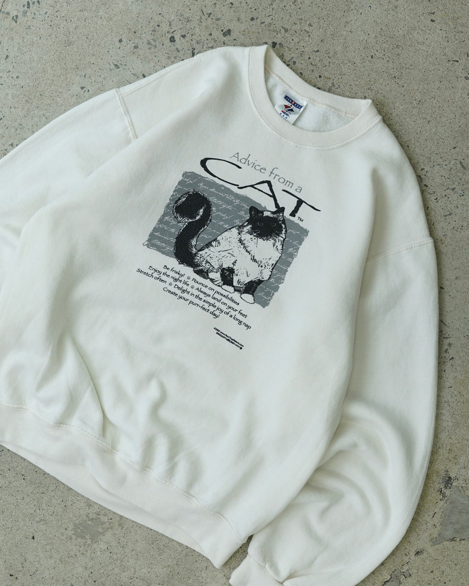 "advice from a cat" crewneck