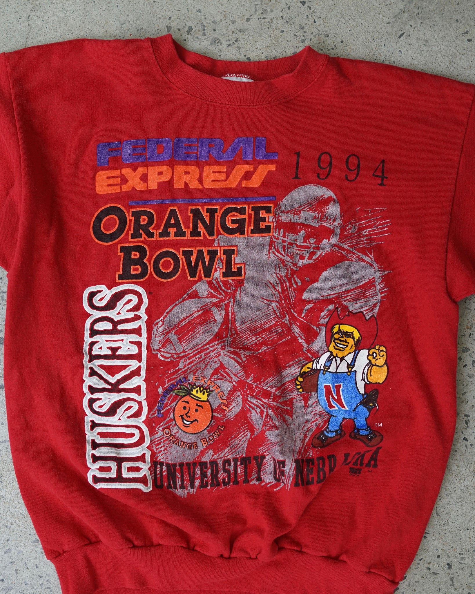 university of nebraska huskers orange bowl 1994 crewneck