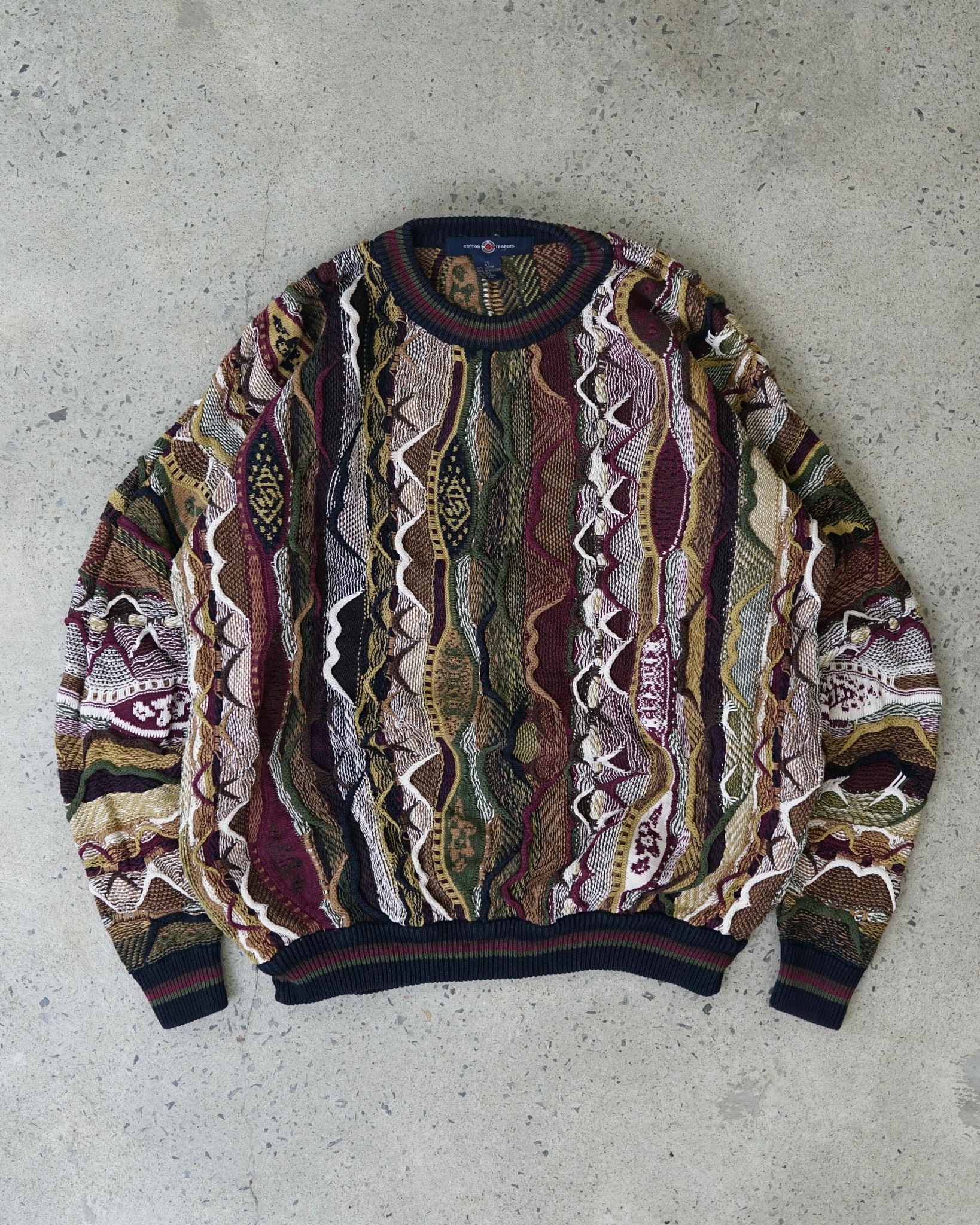 cotton traders 3d knit sweater