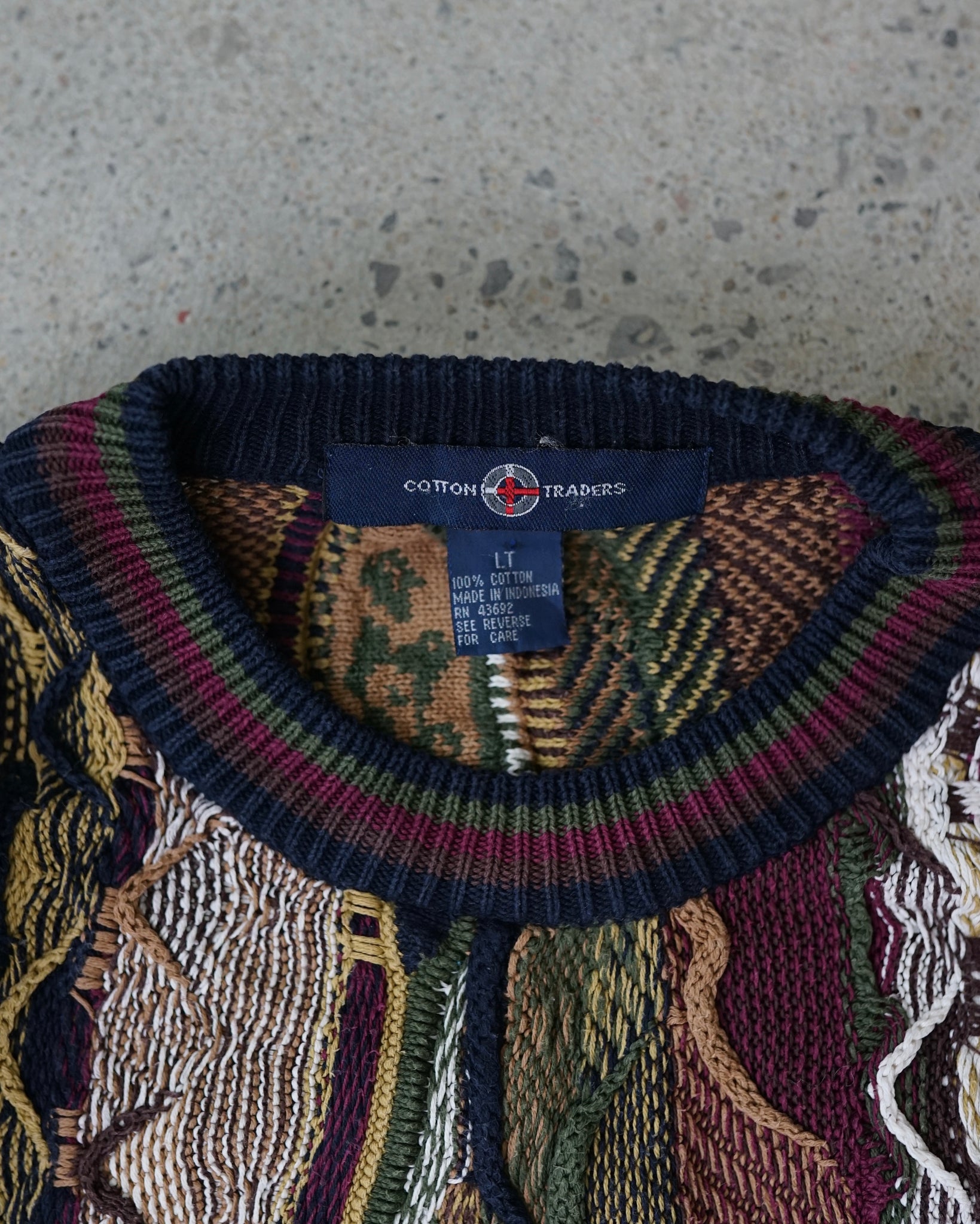 cotton traders 3d knit sweater