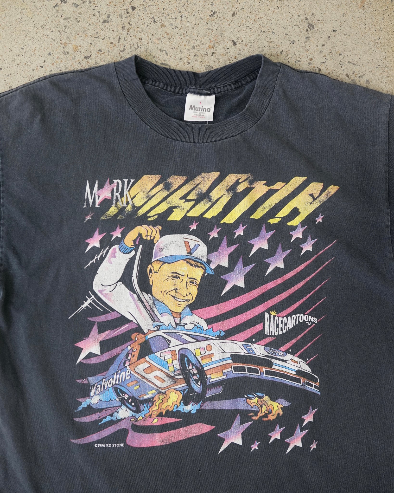 mark martin race cartoons t-shirt - medium