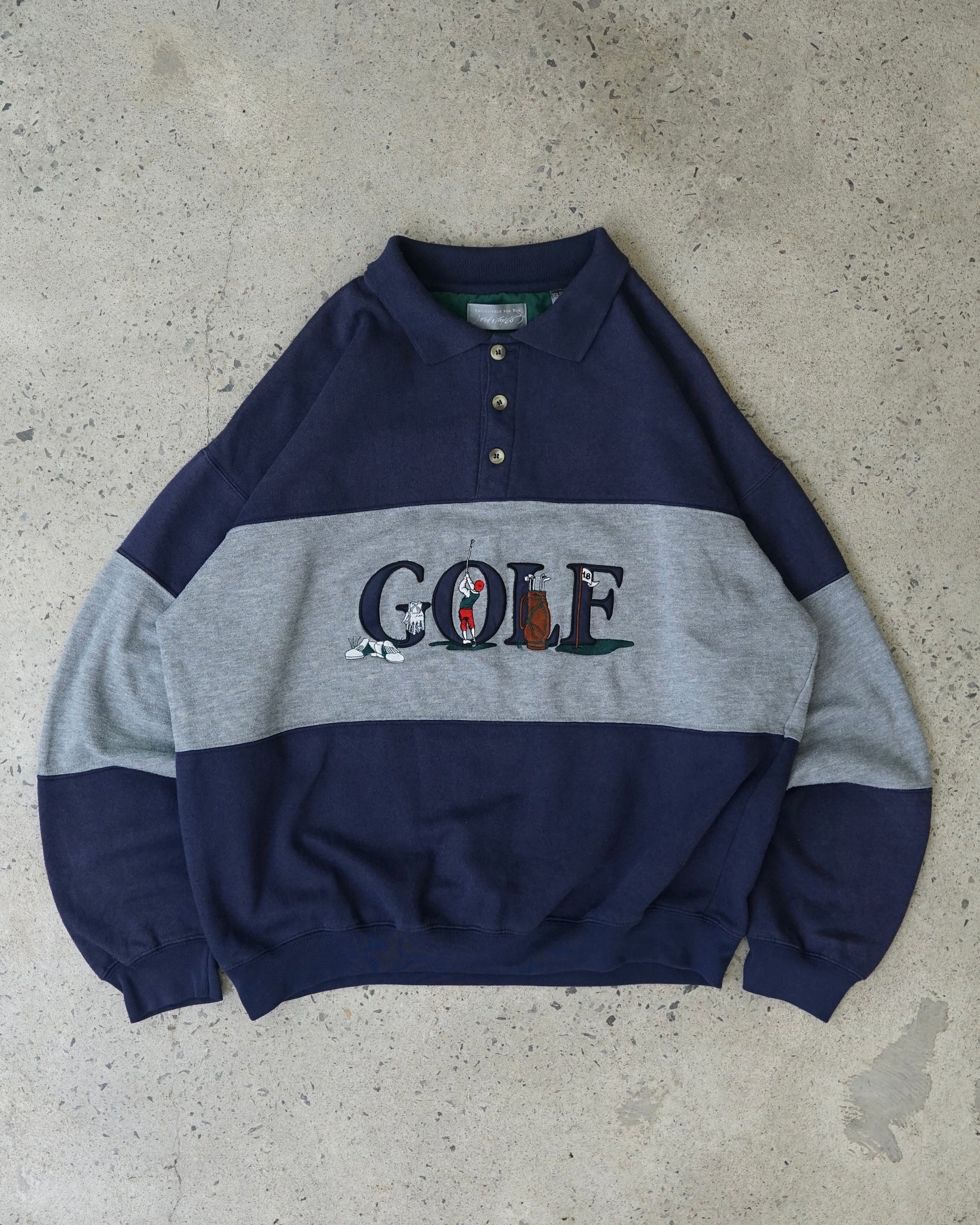 golf polo crewneck