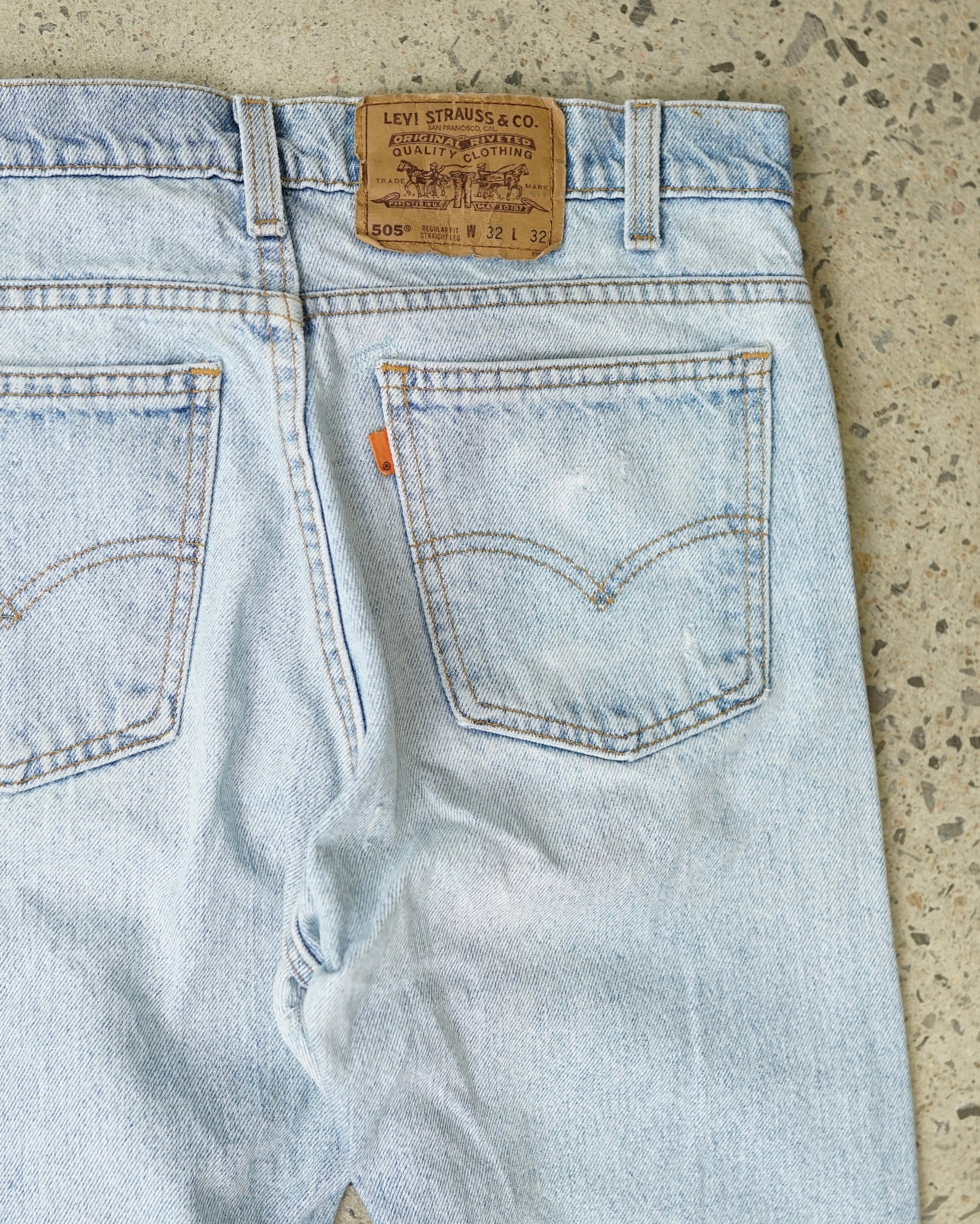 levi's 505 orange tab jeans - 31x32