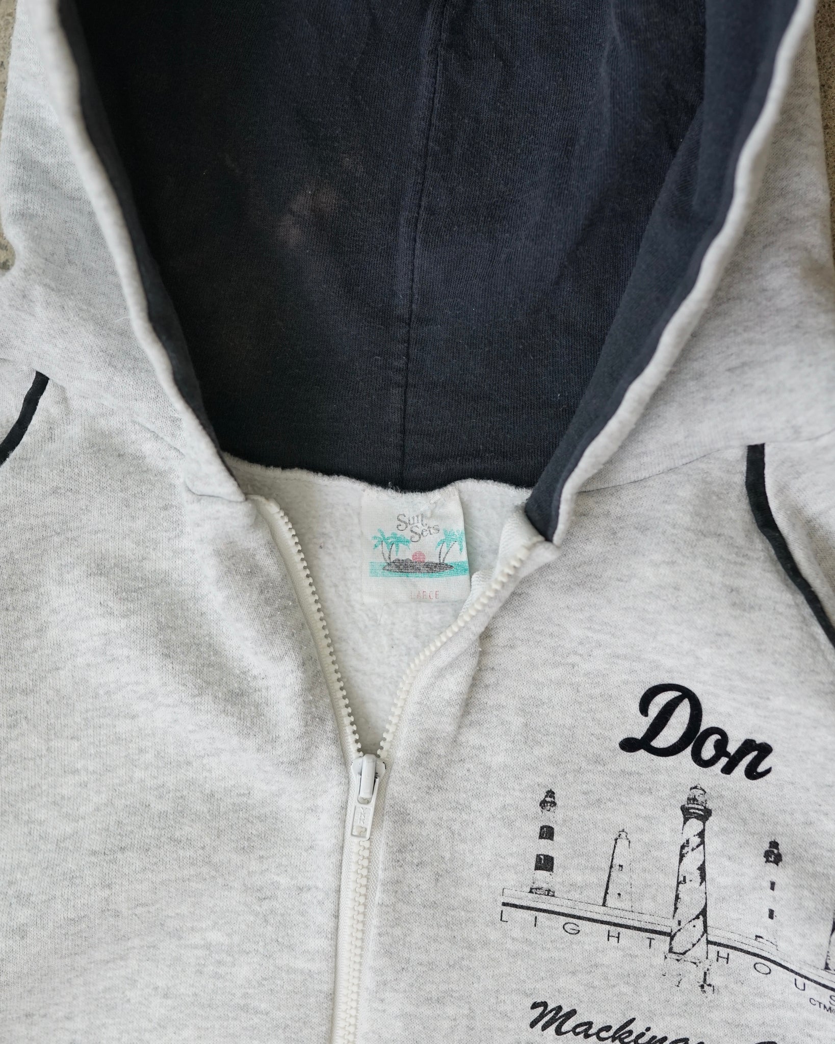 lighthouse mackinaw city zip-up hoodie