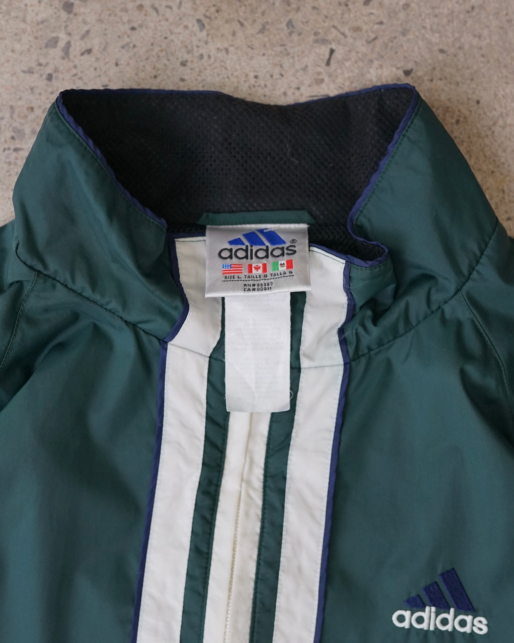 adidas zip-up windbreaker