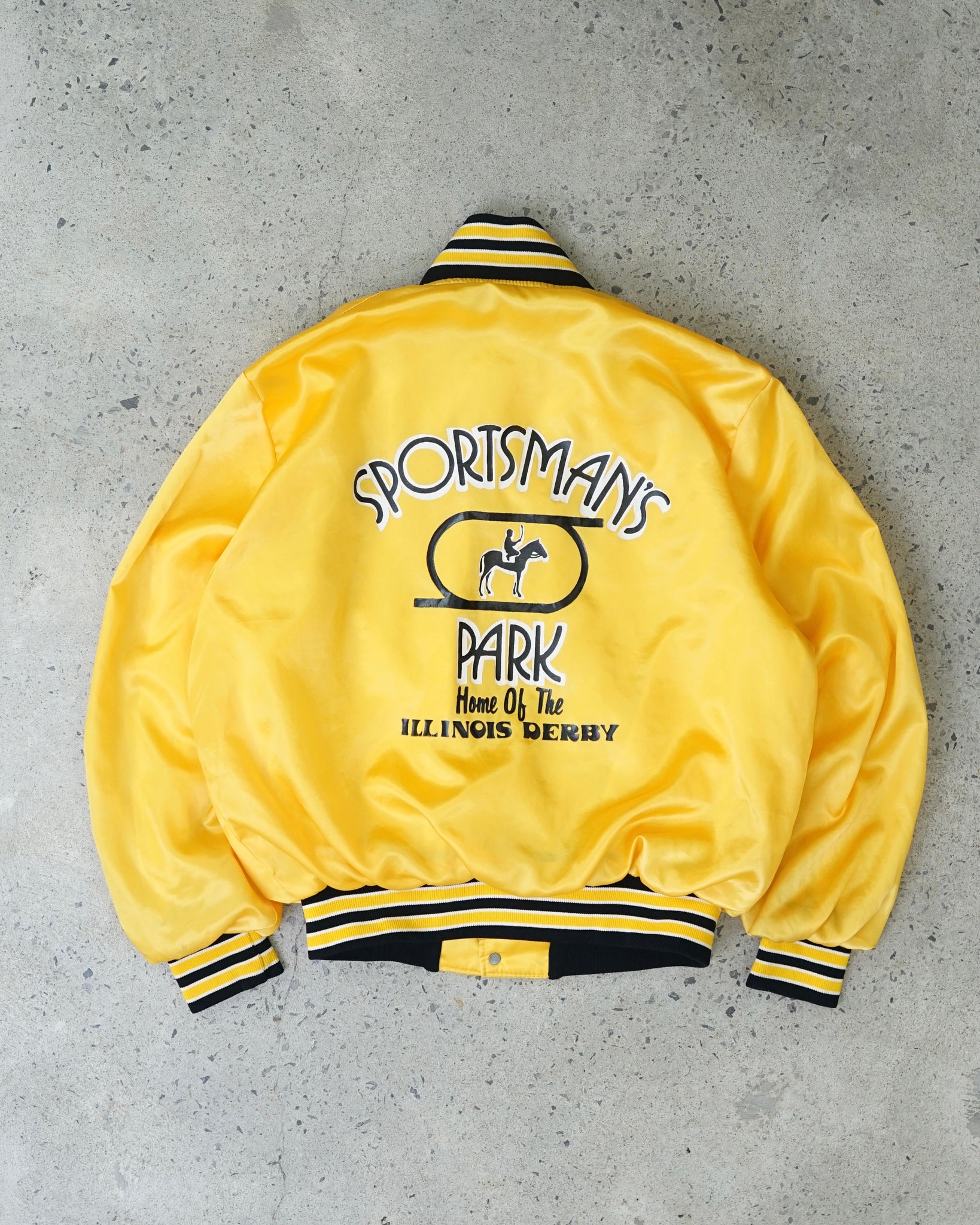 sportsman's park illinois derby bomber jacket
