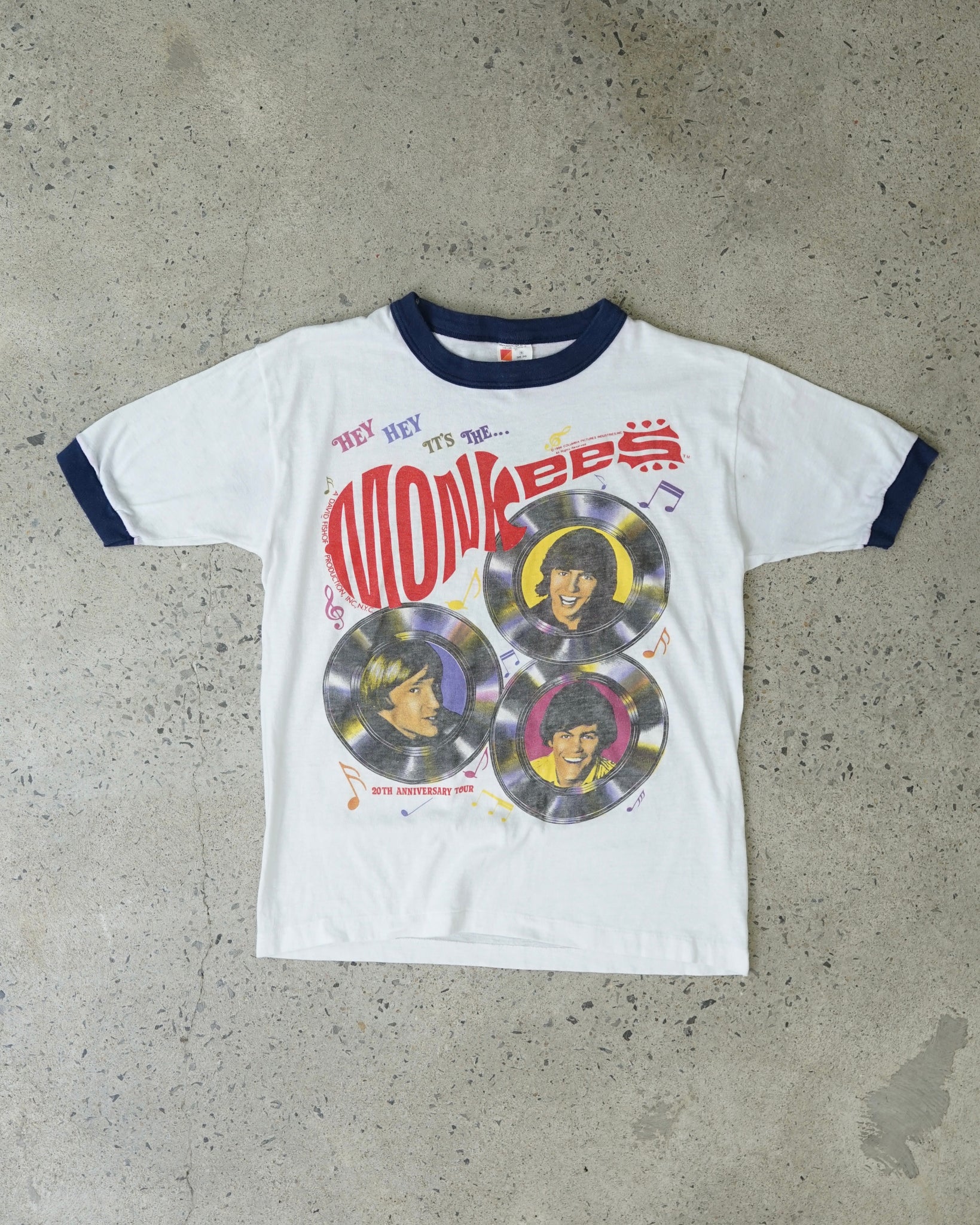 the monkees tour 1986 pop band ringer t-shirt