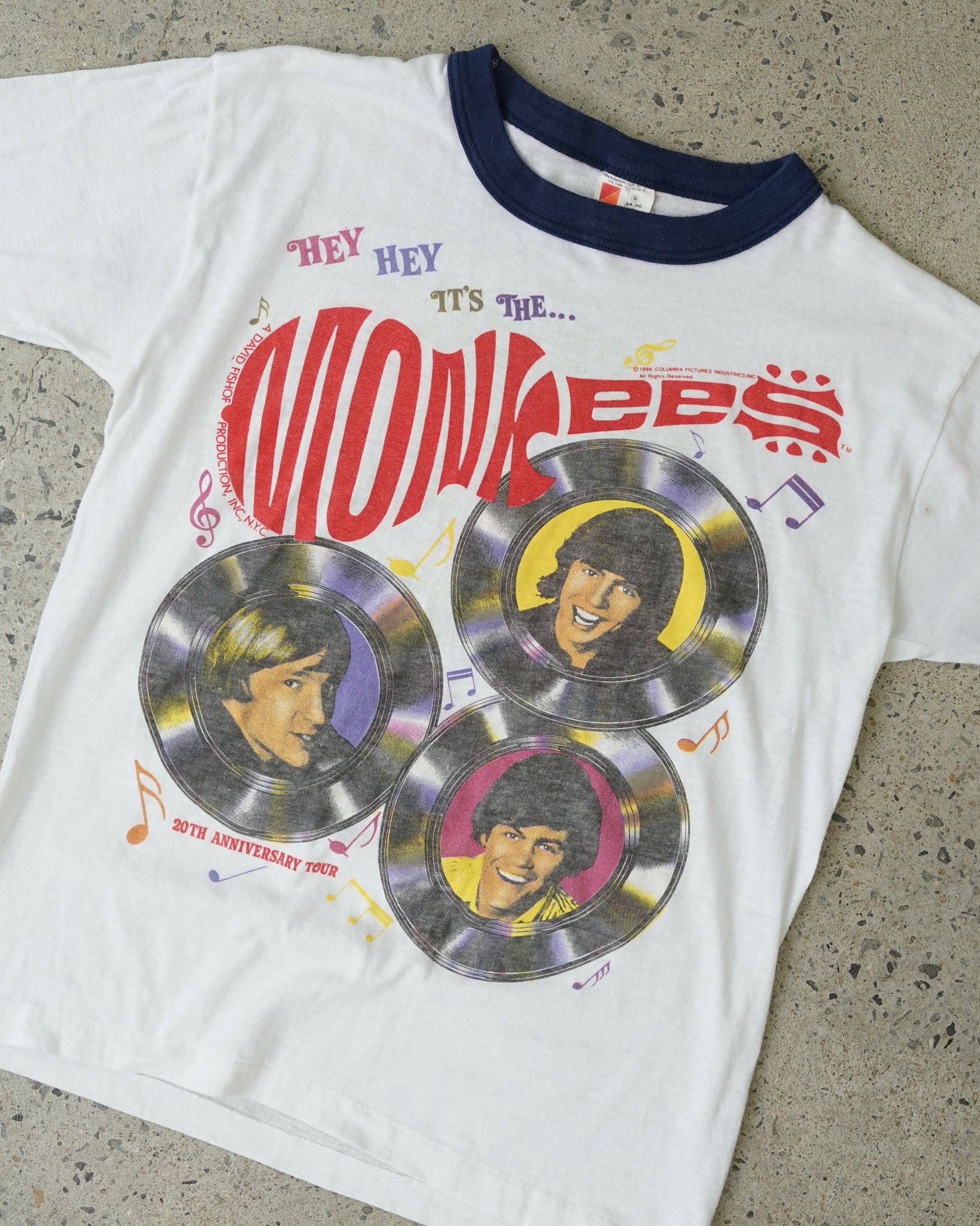 the monkees tour 1986 pop band ringer t-shirt