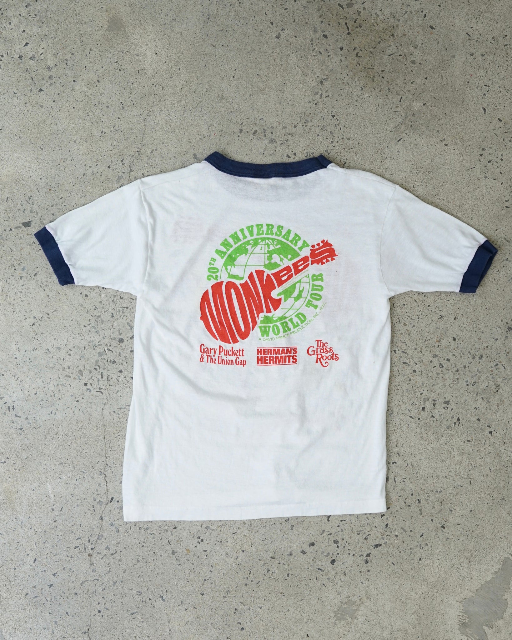 the monkees tour 1986 pop band ringer t-shirt