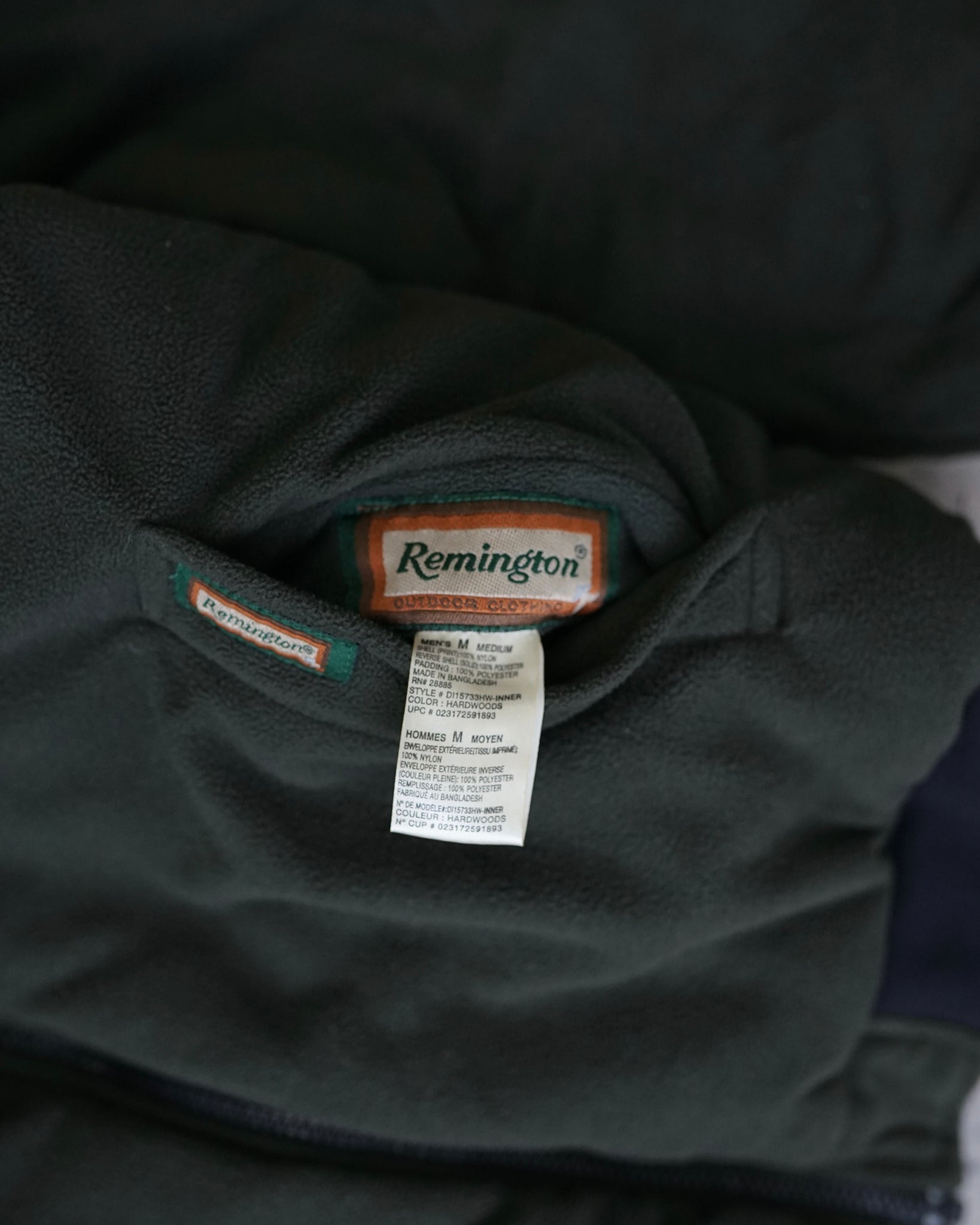 remington reversible removable sleeves realtree camo jacket