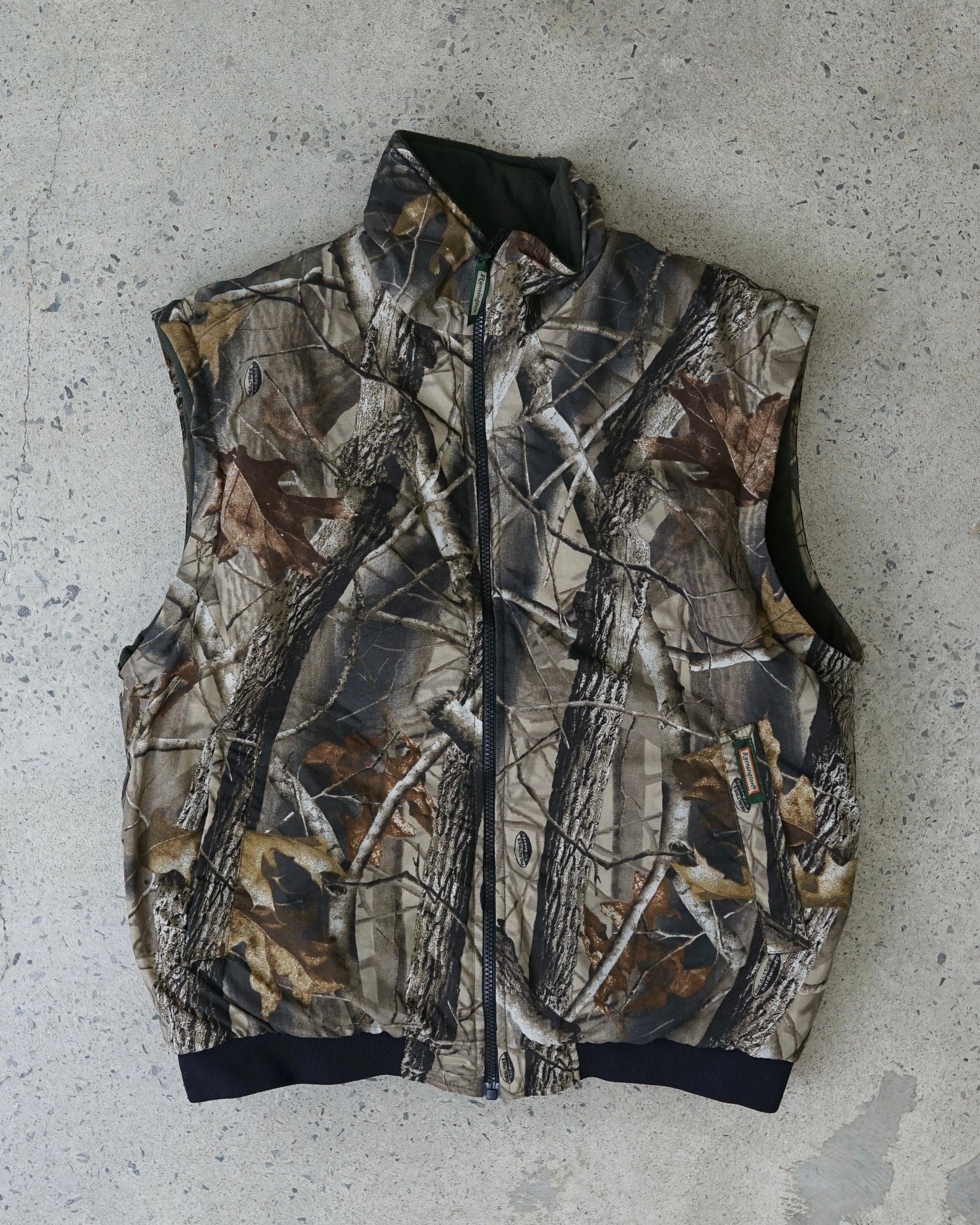 remington reversible removable sleeves realtree camo jacket