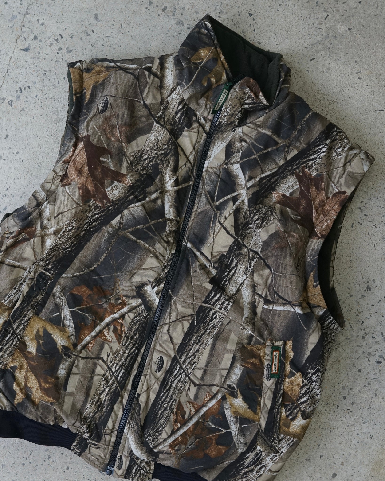 remington reversible removable sleeves realtree camo jacket