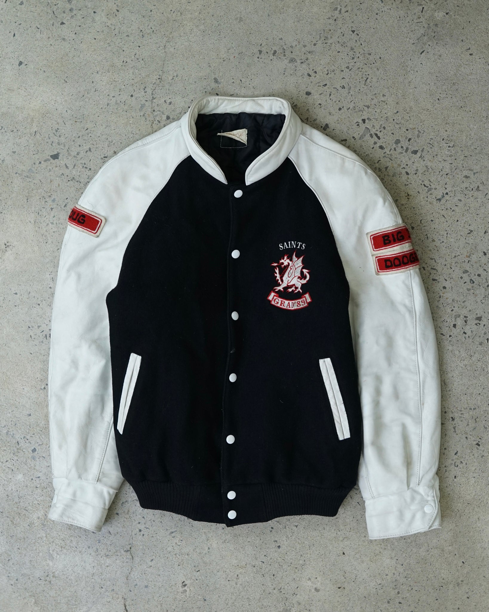 saints grad 1989 varsity jacket