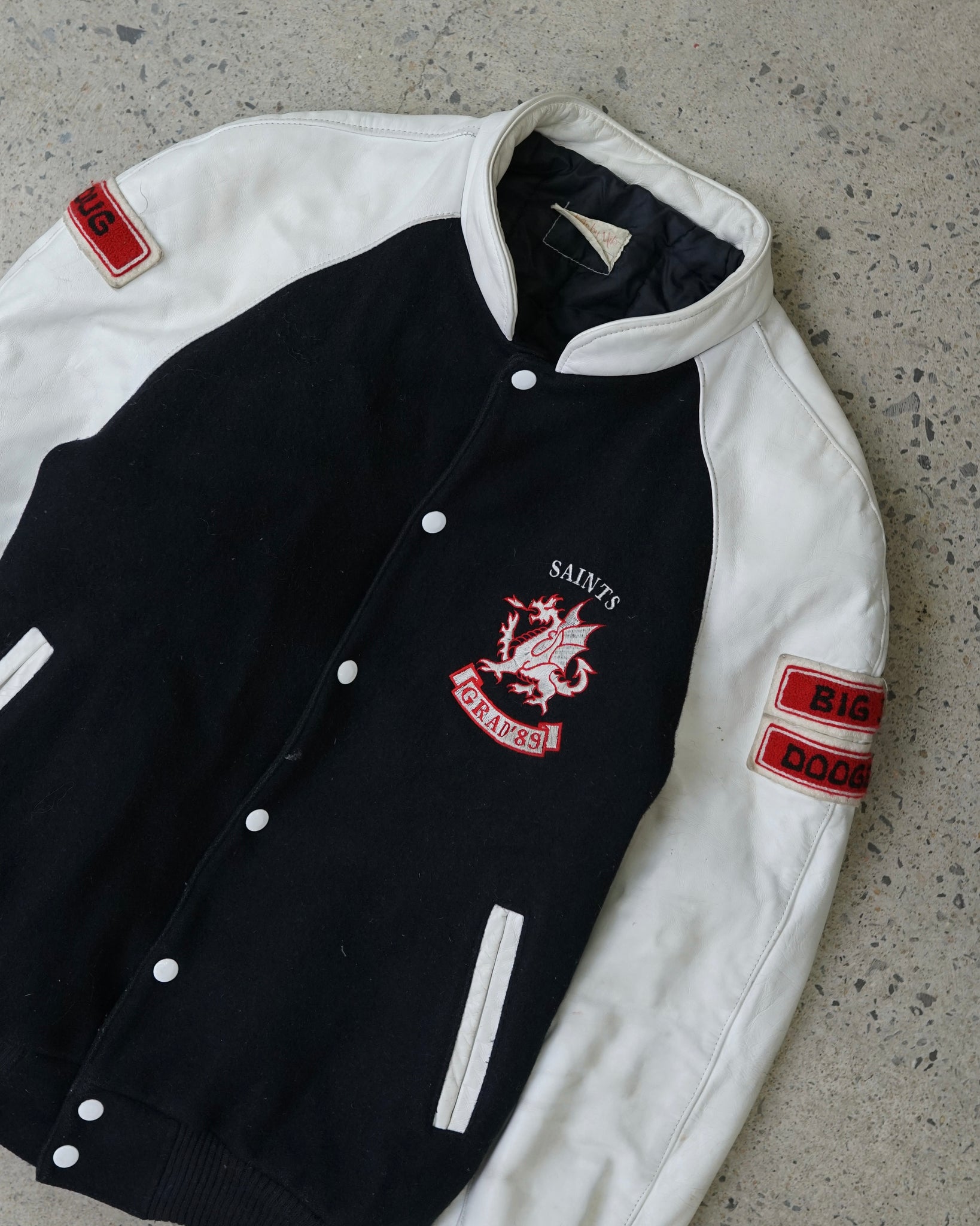 saints grad 1989 varsity jacket