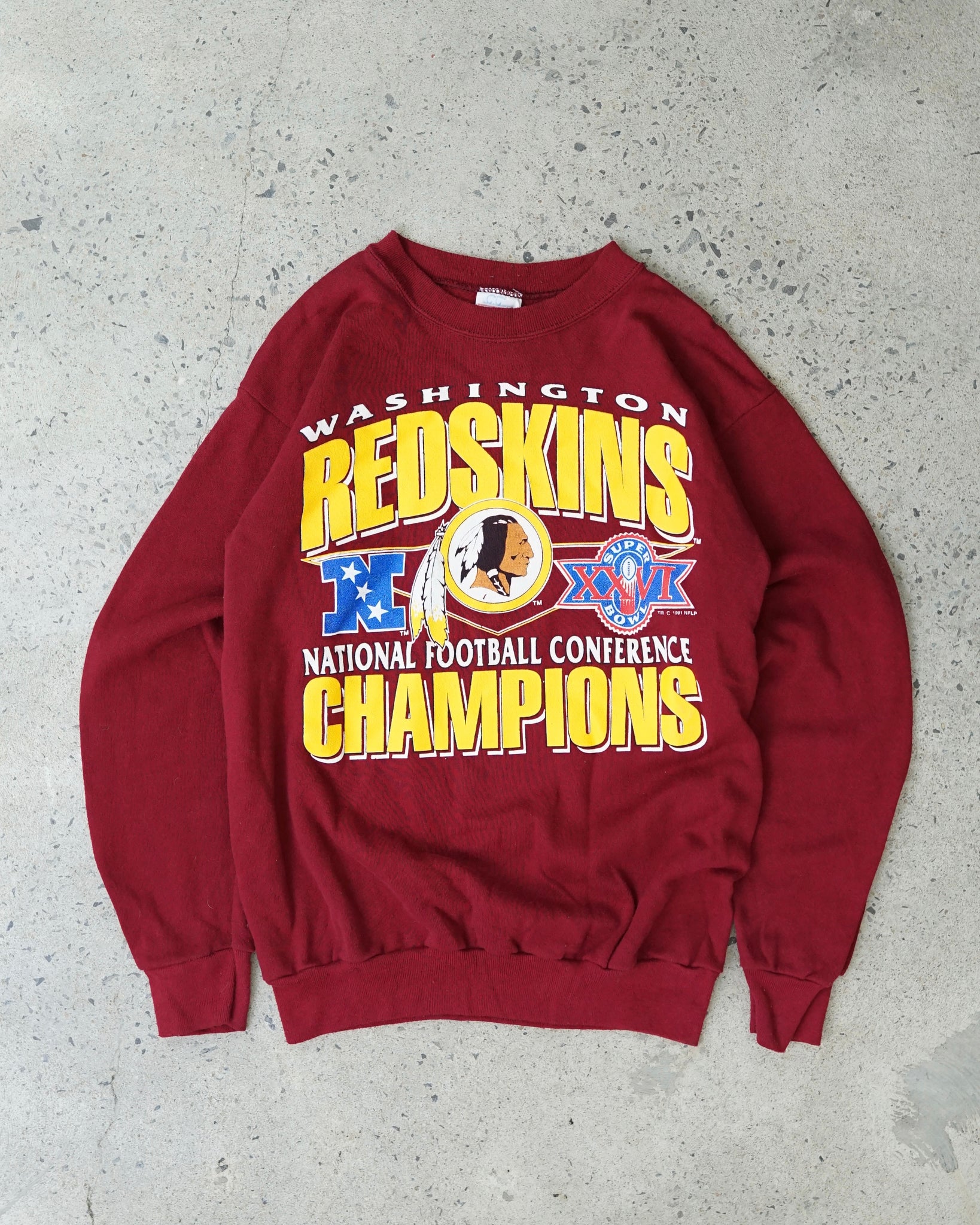 washington redskins 1991 crewneck