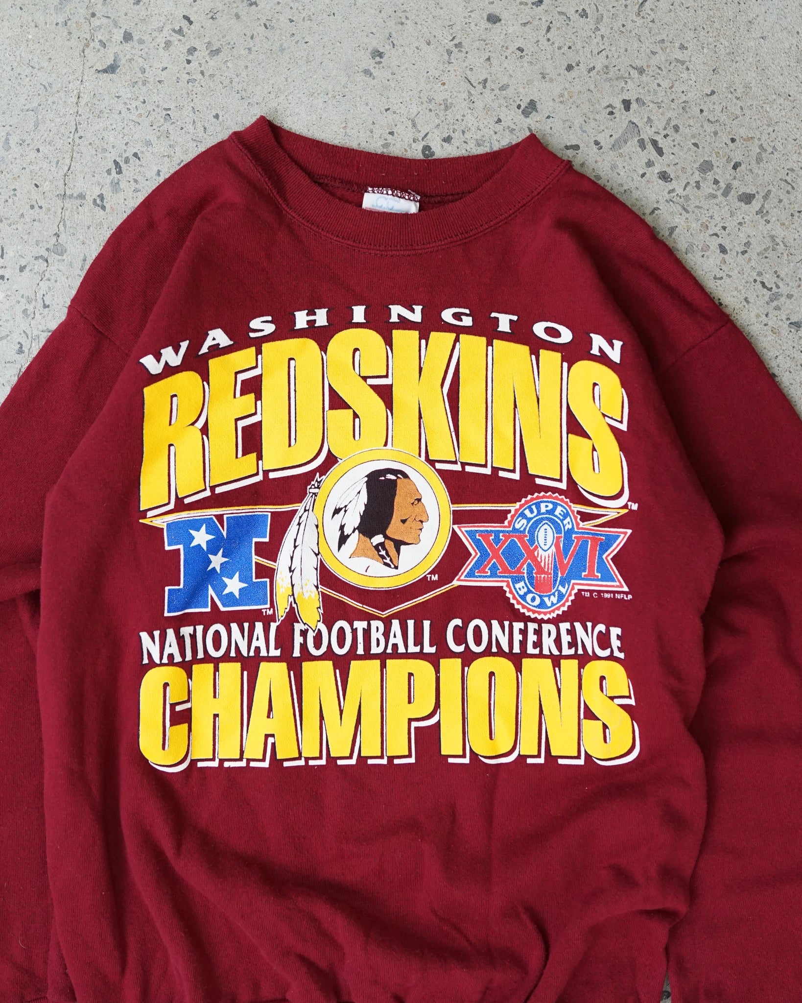 washington redskins 1991 crewneck