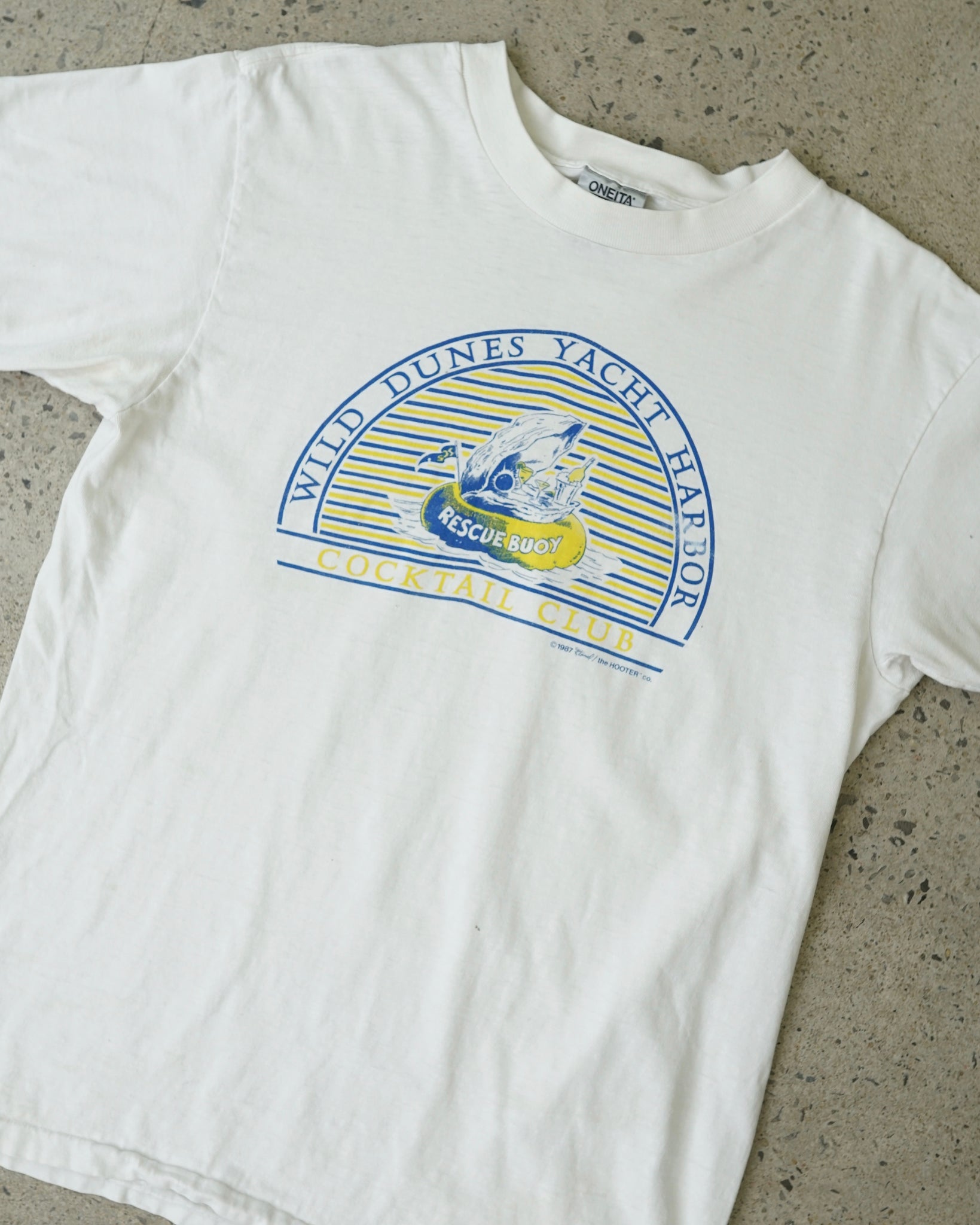 wild dunes yacht harbor 1987 t-shirt