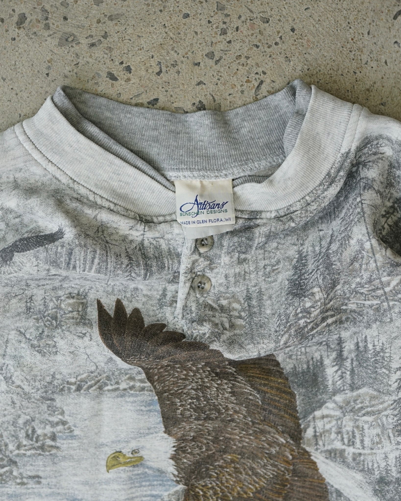 eagle nature all over print crewneck