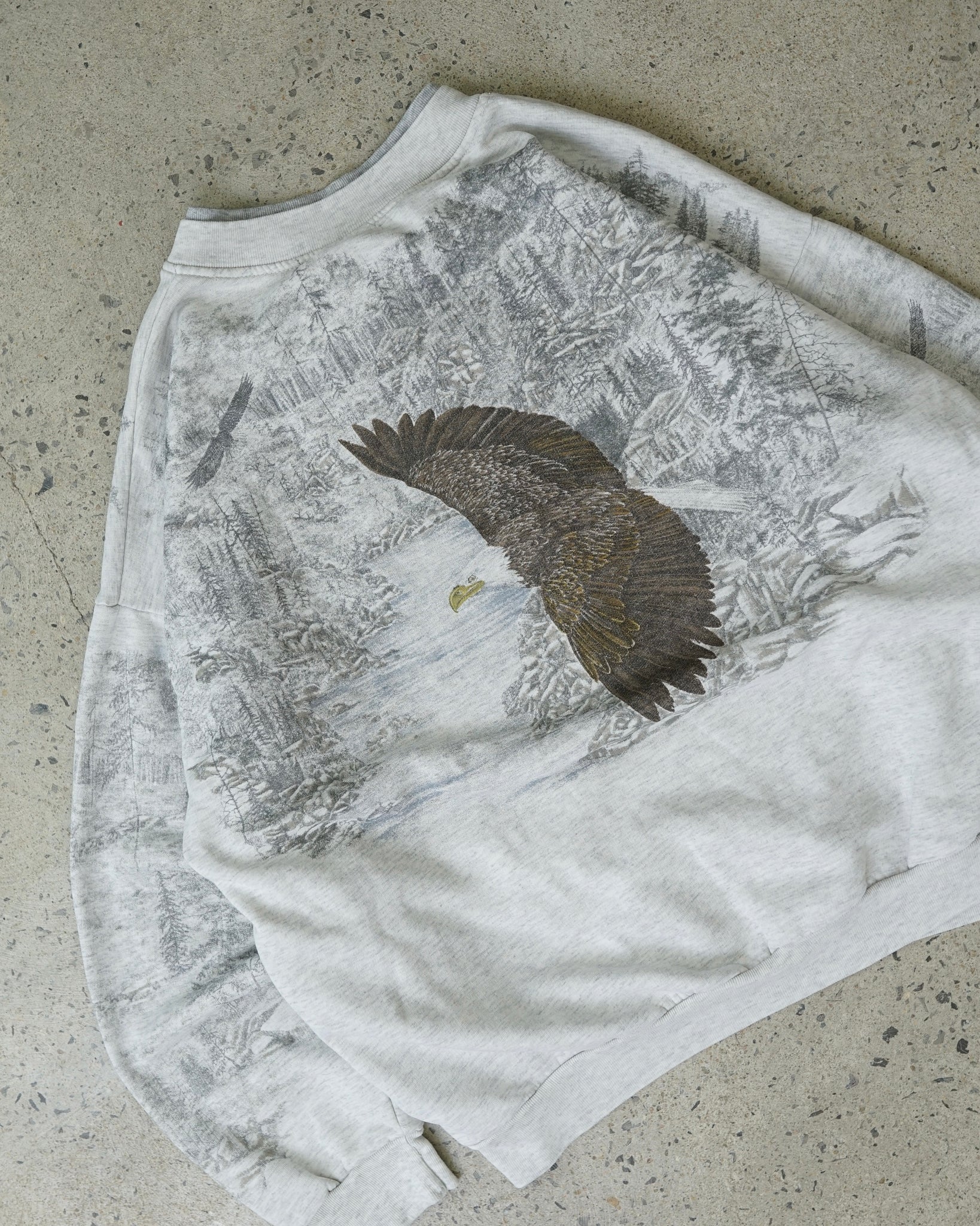 eagle nature all over print crewneck