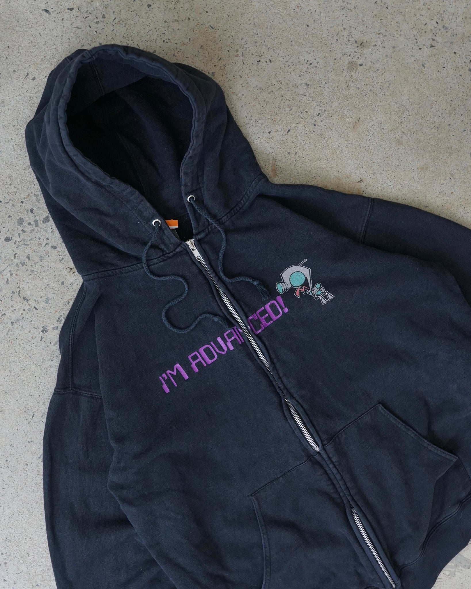 invader zim nickelodeon zip-up hoodie