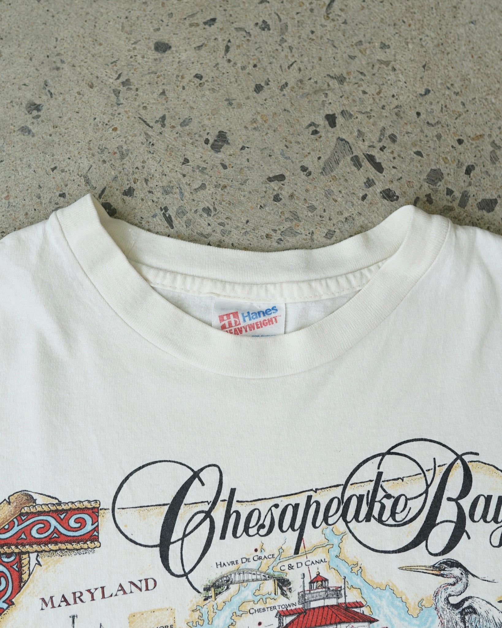 chesapeake bay map 1993 t-shirt