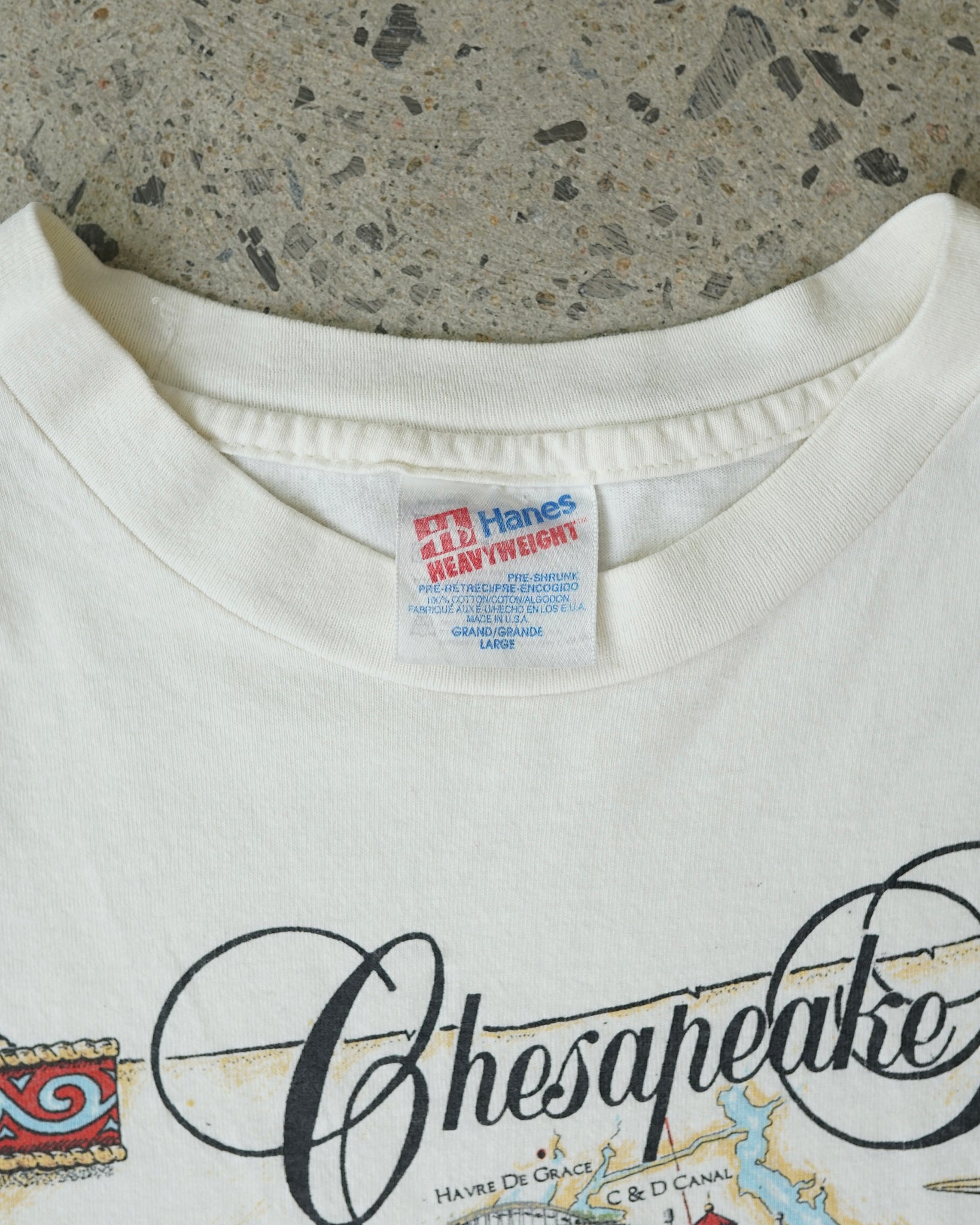 chesapeake bay map 1993 t-shirt