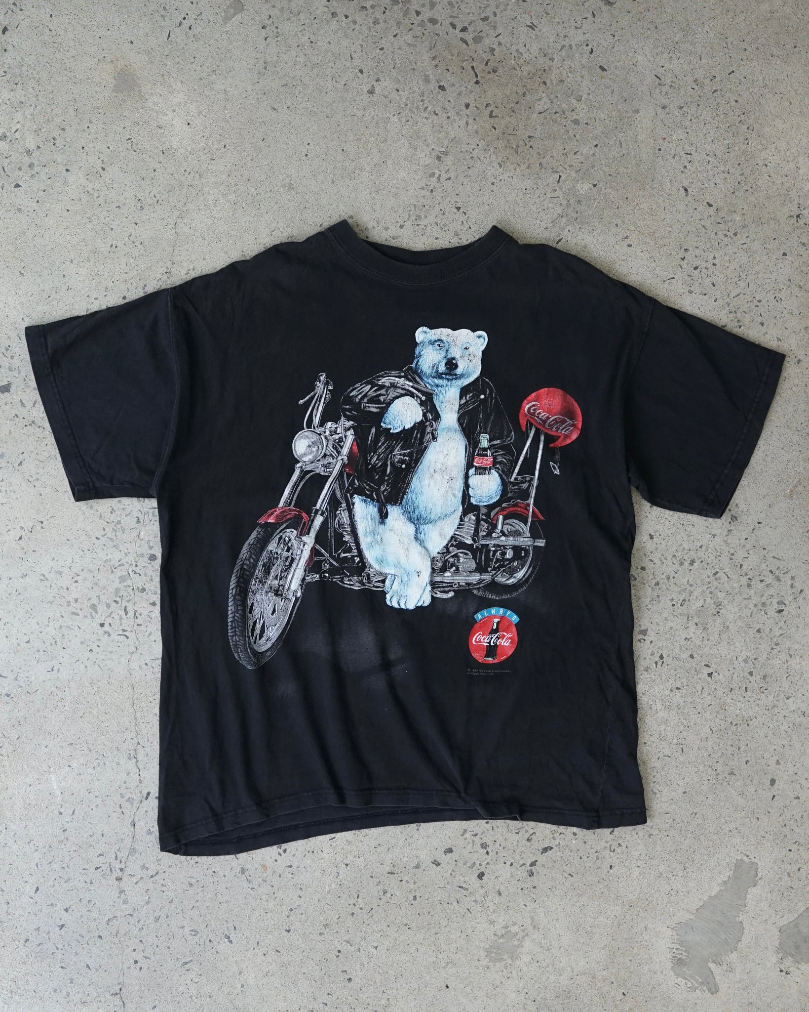 coca cola polar bear 1997 t-shirt