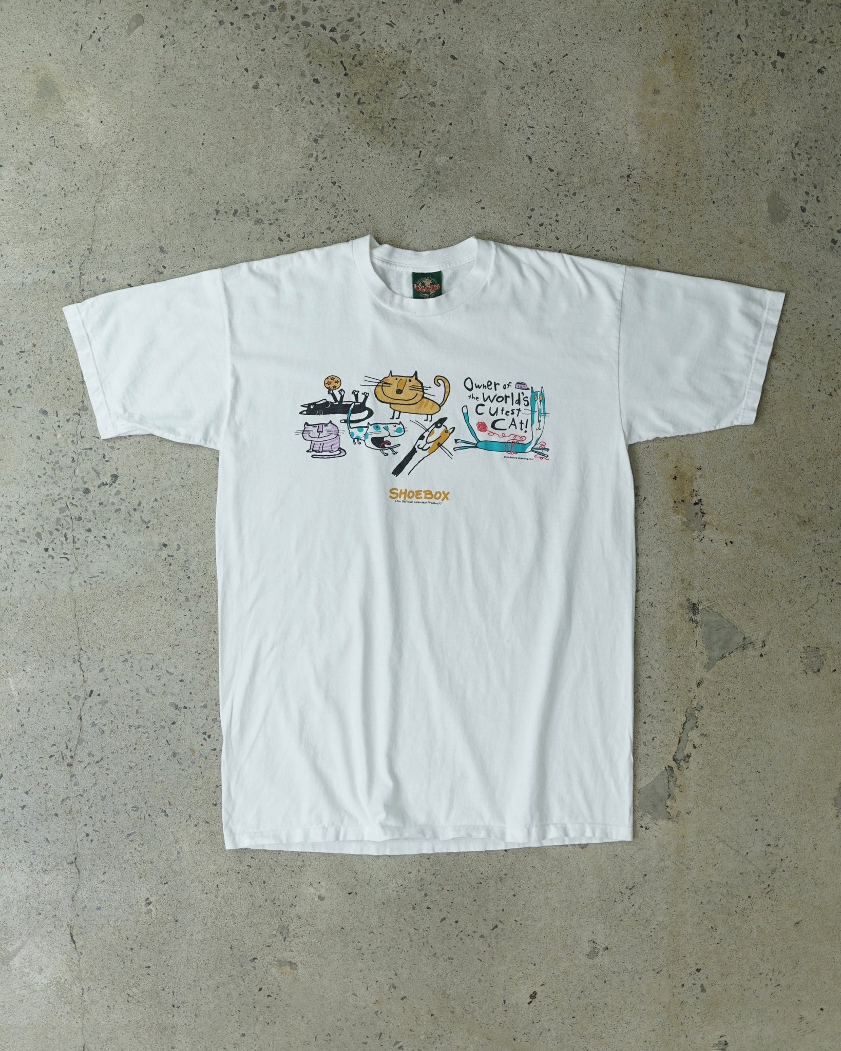 cute cat shoebox t-shirt