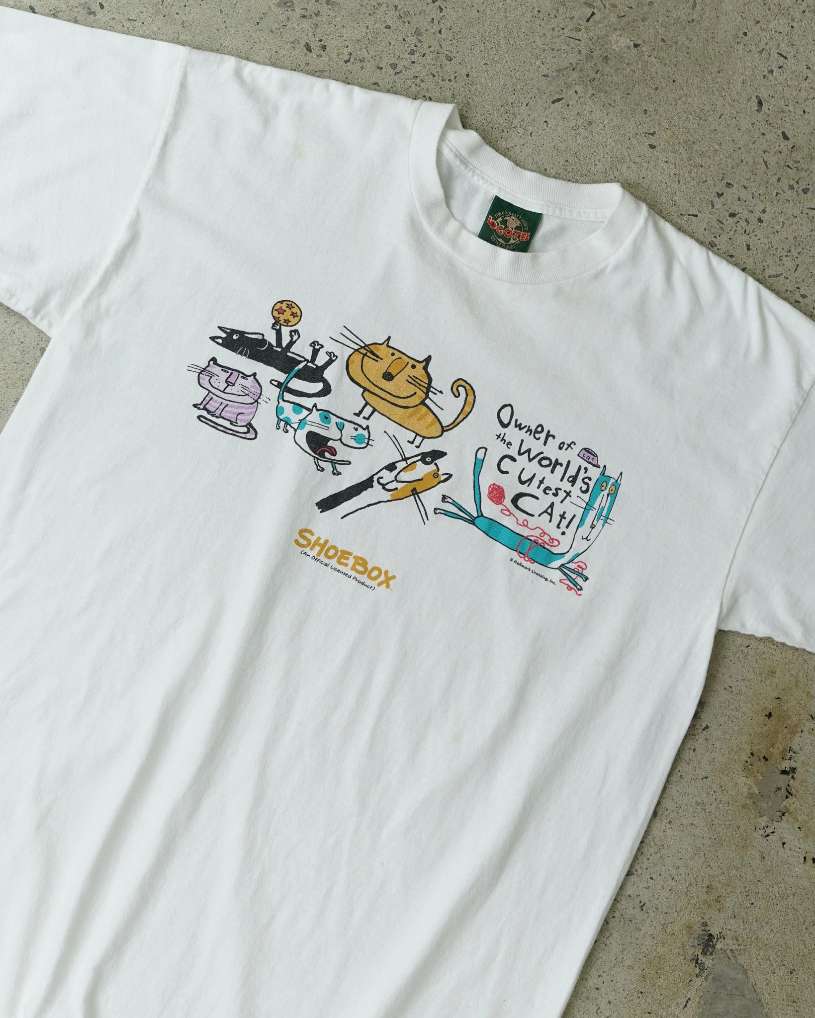 cute cat shoebox t-shirt