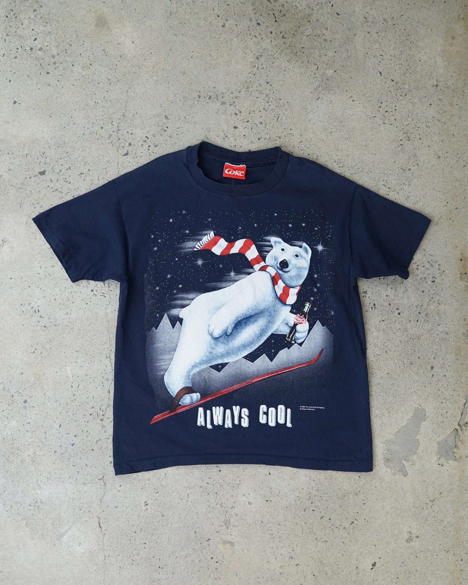 coca-cola polar bear 1994 t-shirt