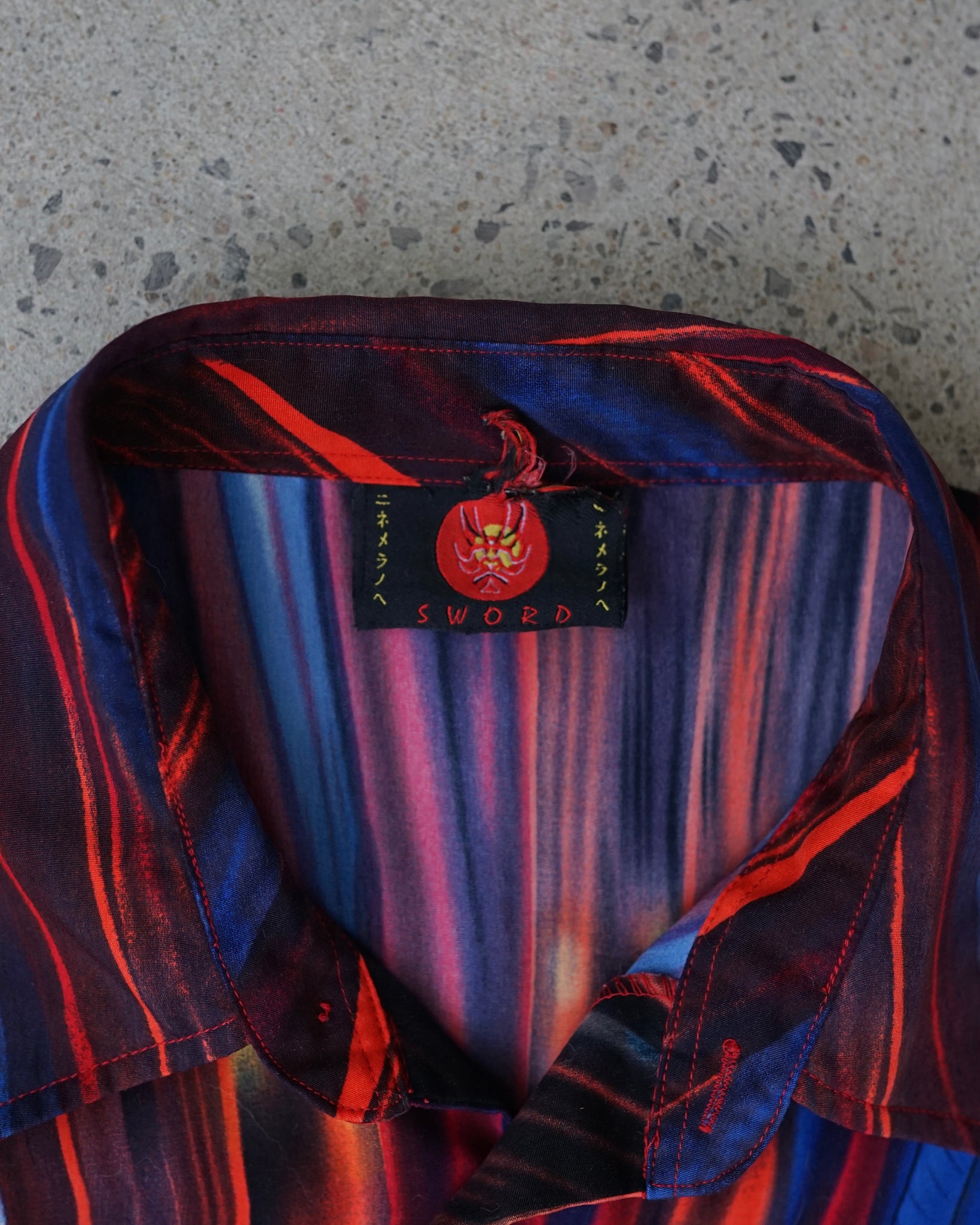anime sword button-up shirt