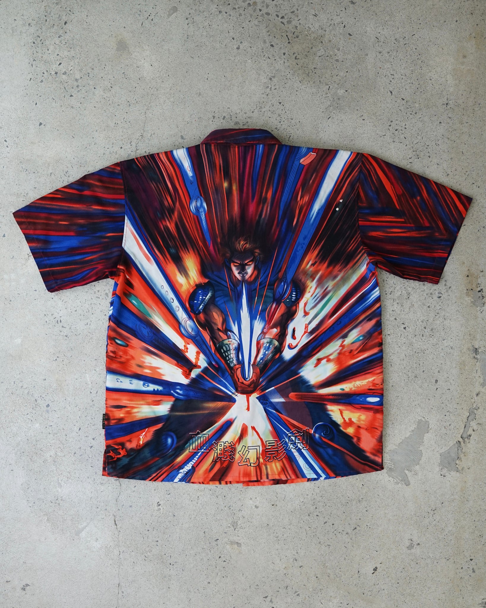 anime sword button-up shirt