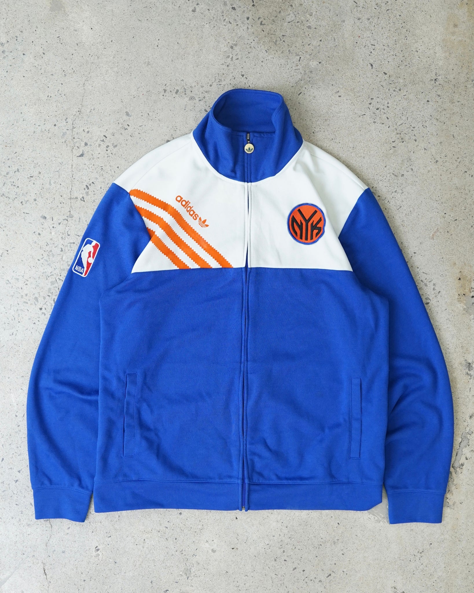 adidas new york knicks nba zip-up sweater