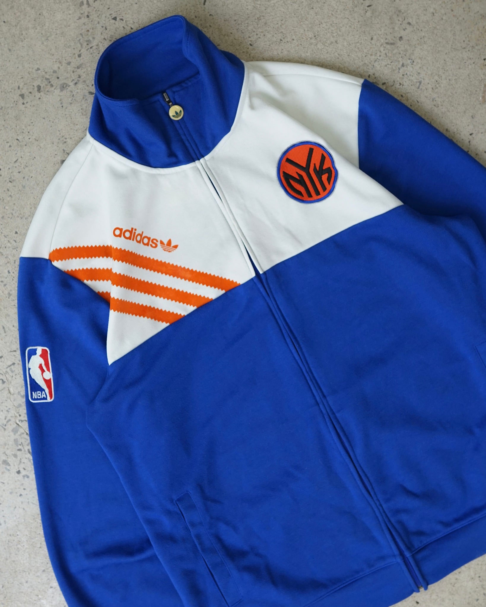 adidas new york knicks nba zip-up sweater