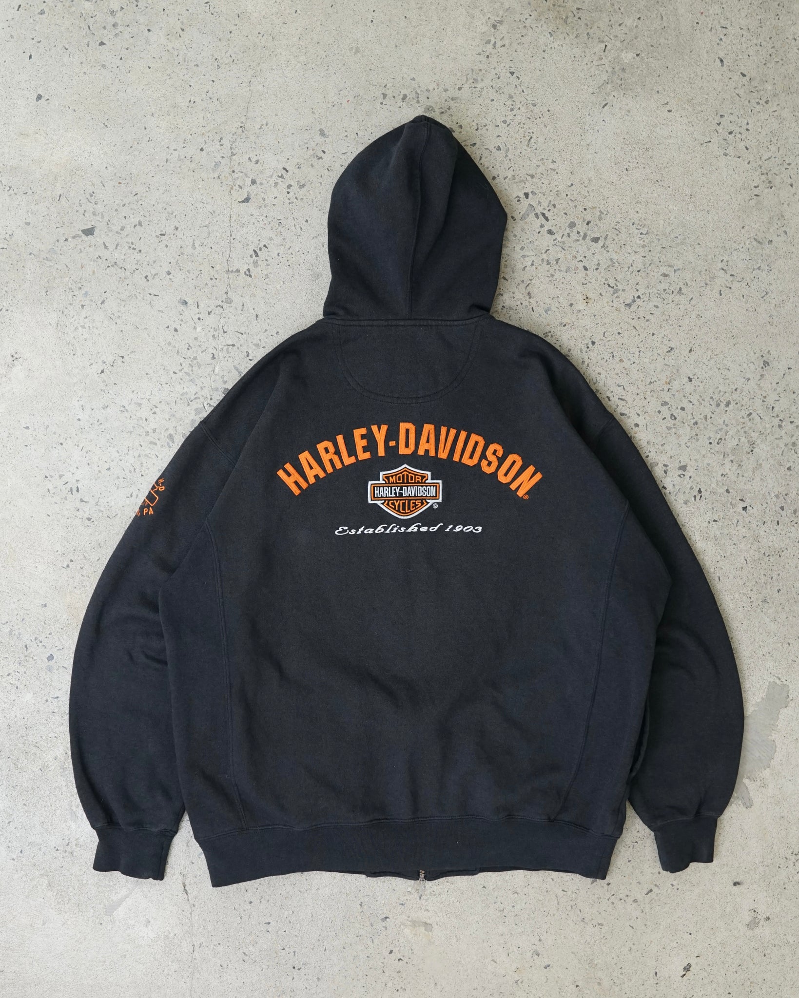 harley davidson zip-up hoodie