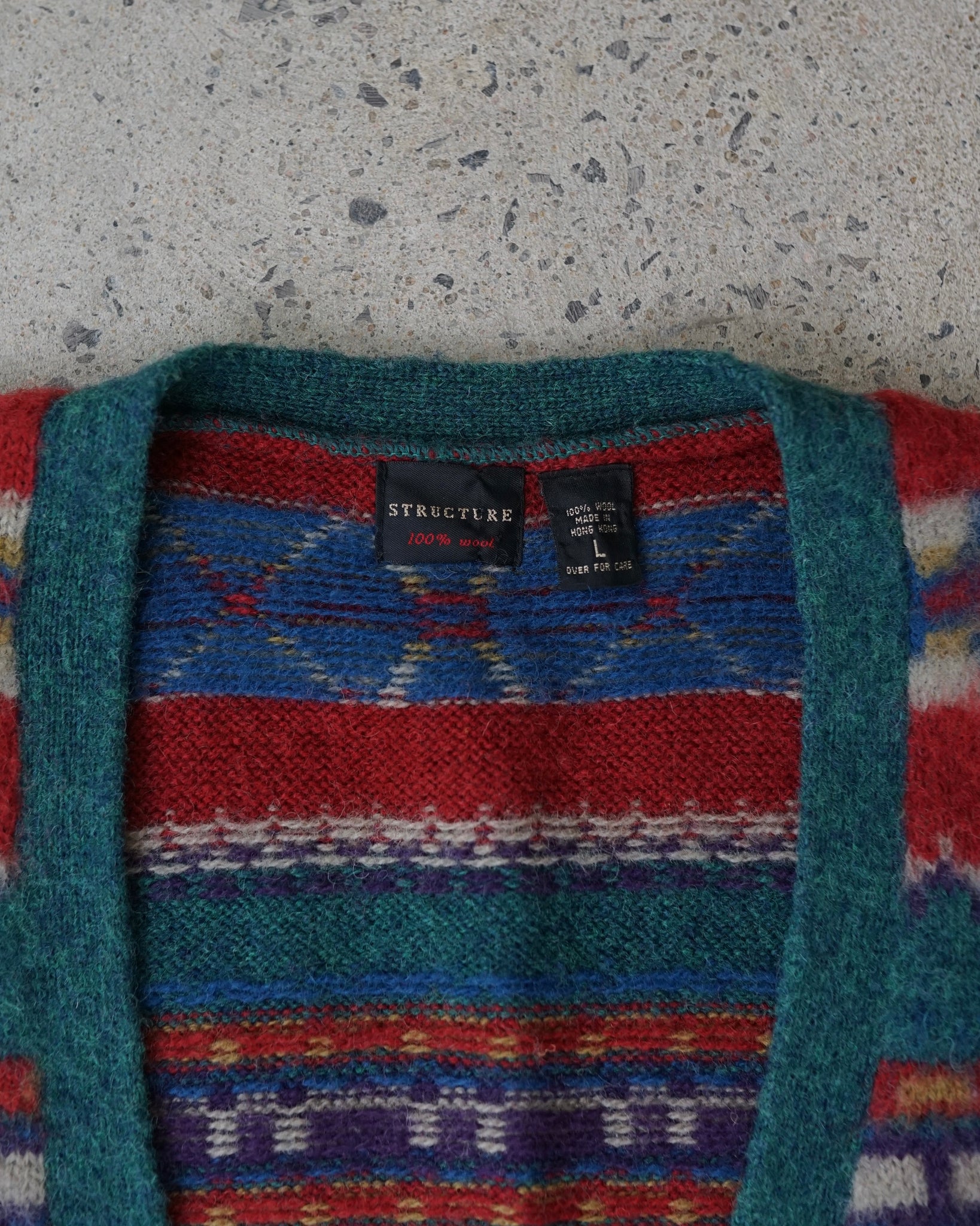 structure knit vest cardigan