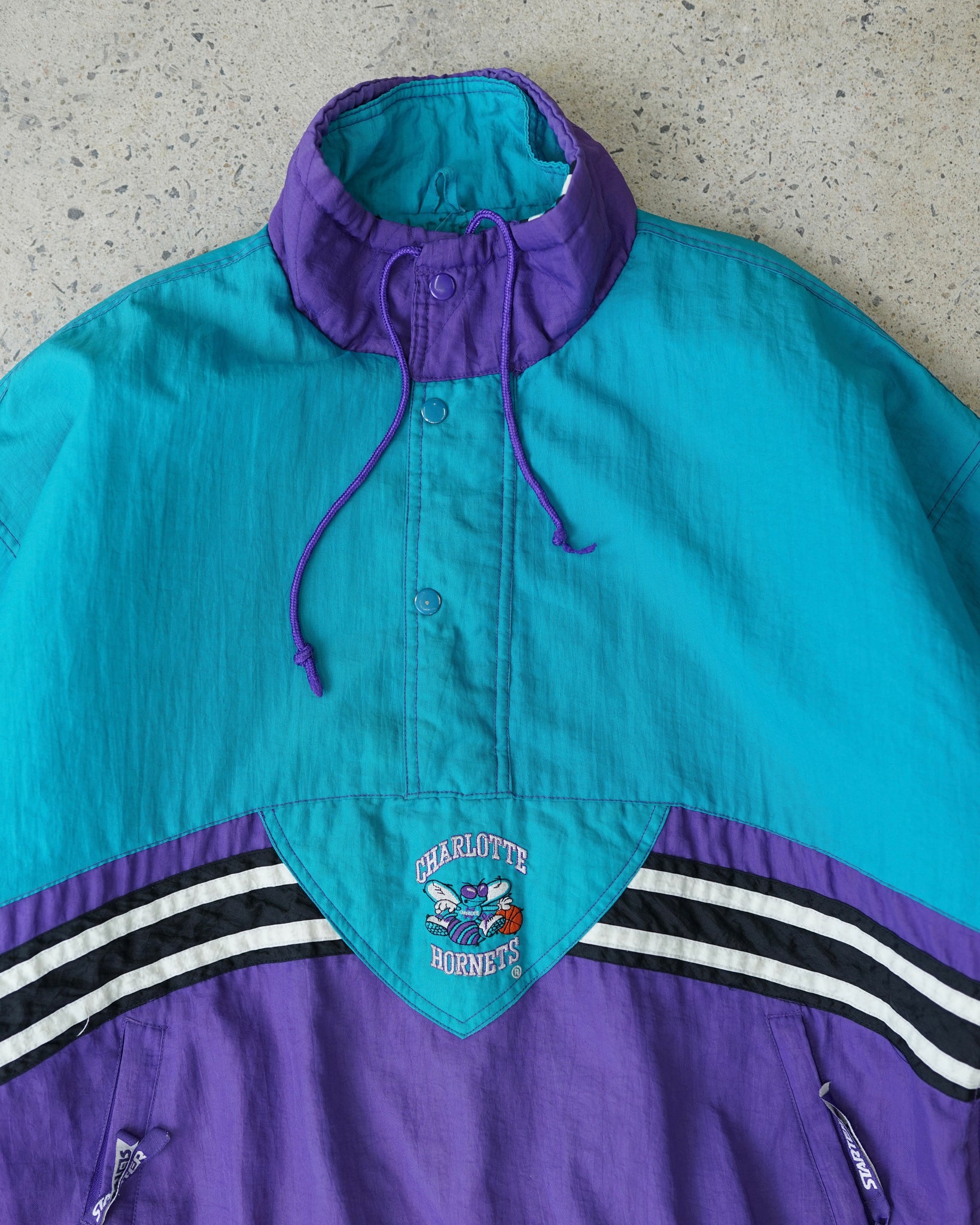 charlotte hornets starter jacket - large