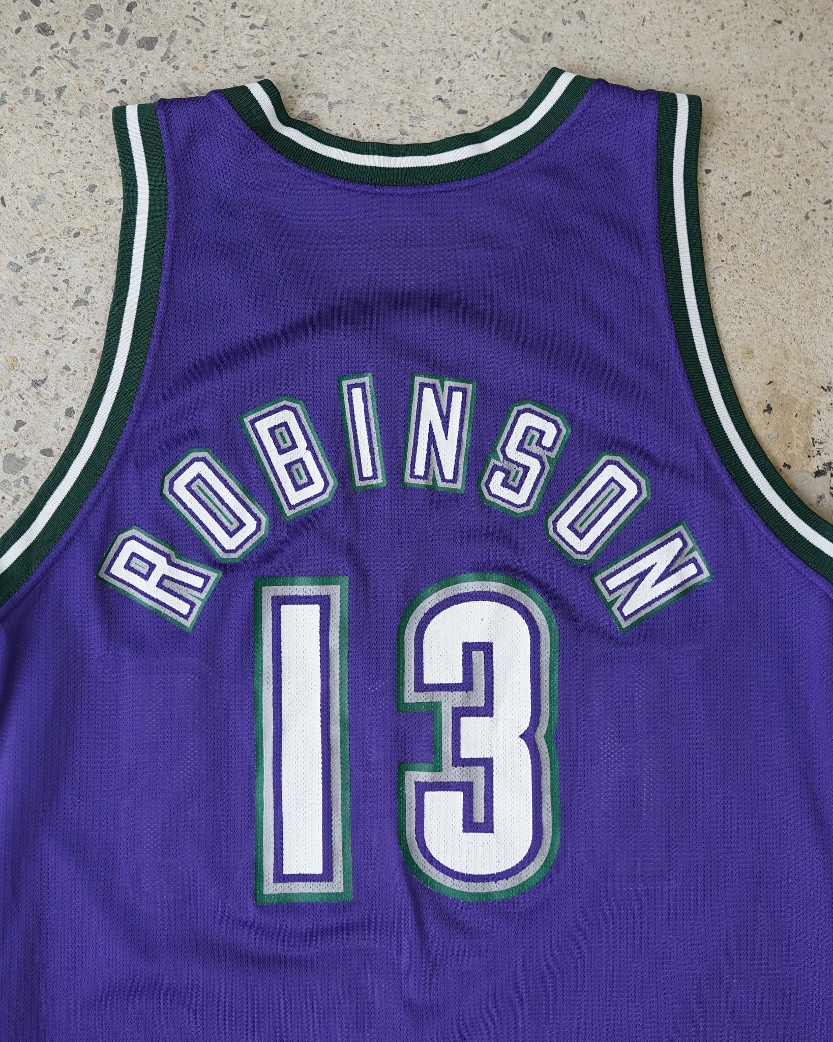 milwaukee bucks robinson nba champion jersey - small