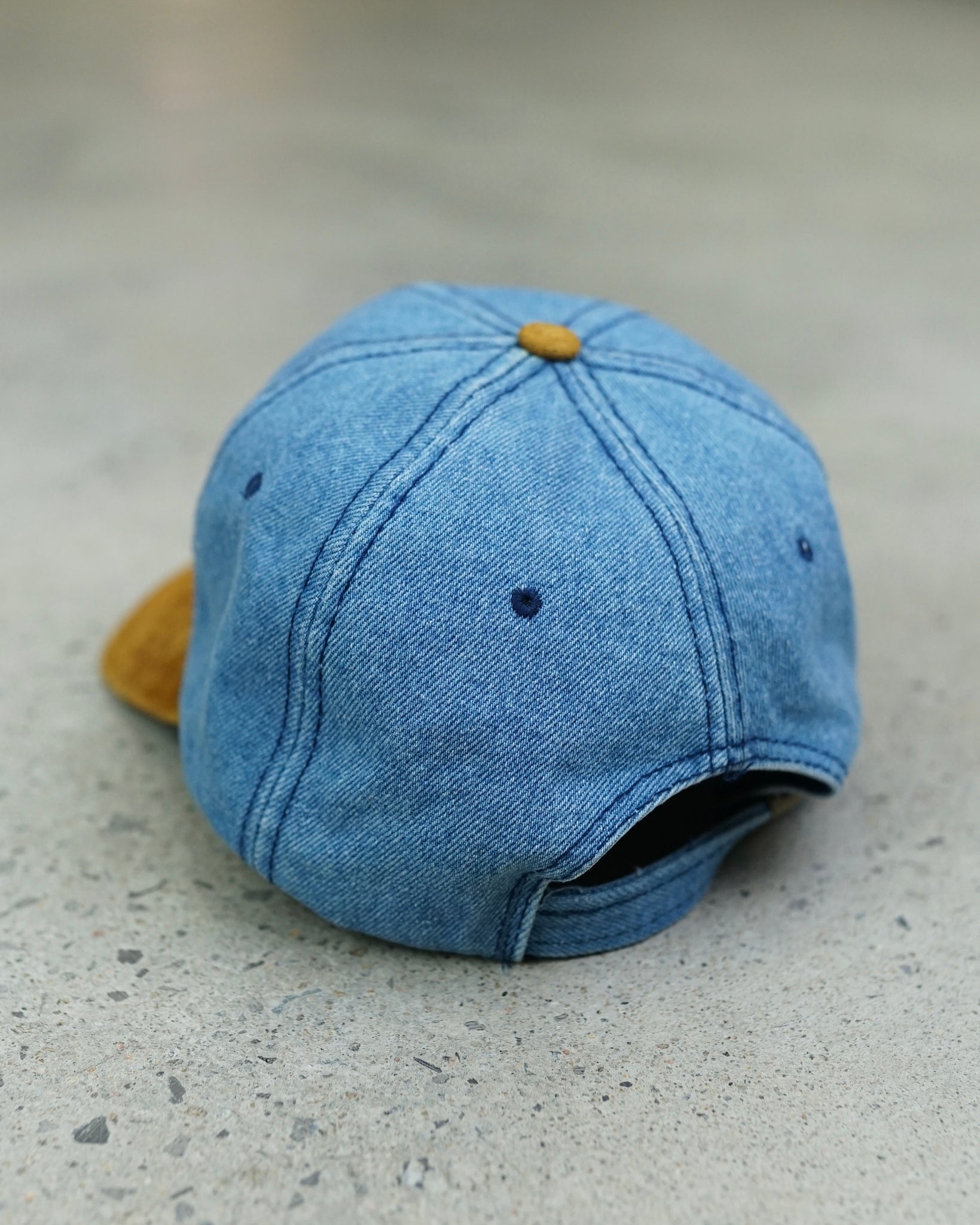 volvo denim strapback hat