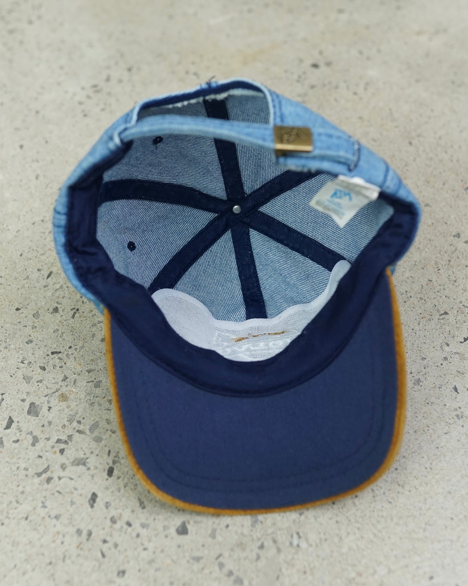 volvo denim strapback hat