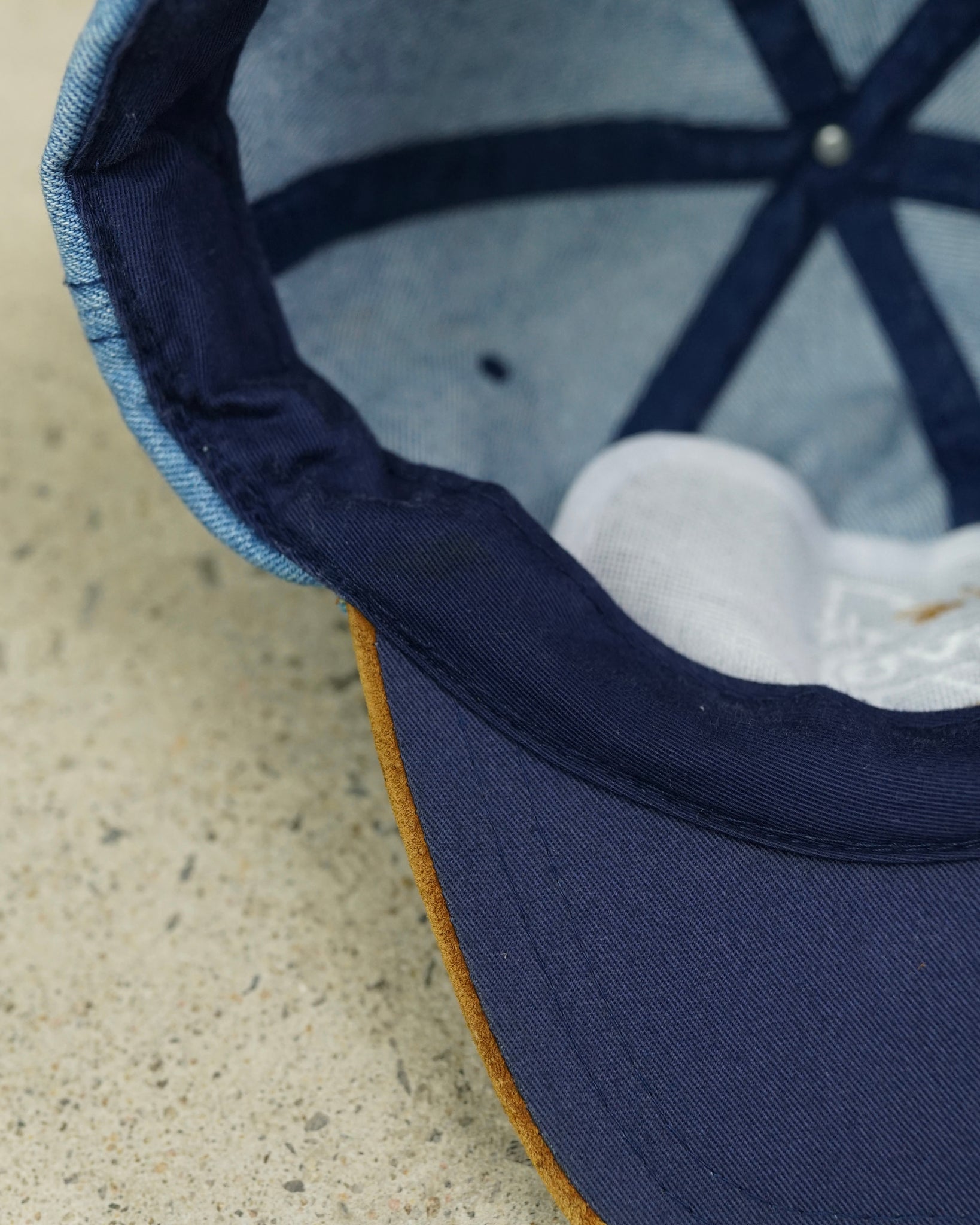 volvo denim strapback hat