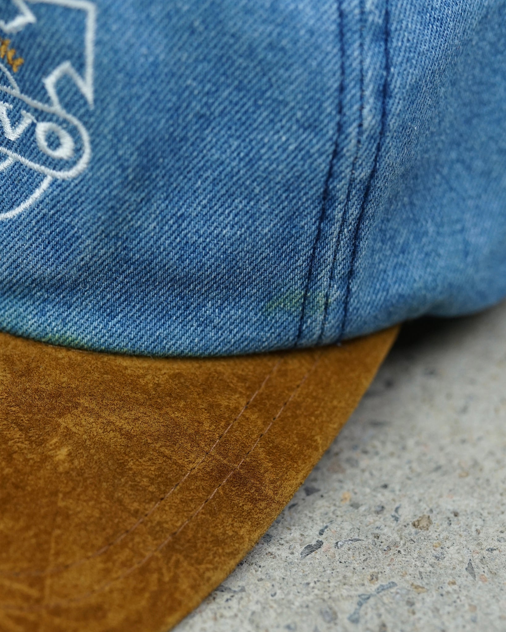 volvo denim strapback hat