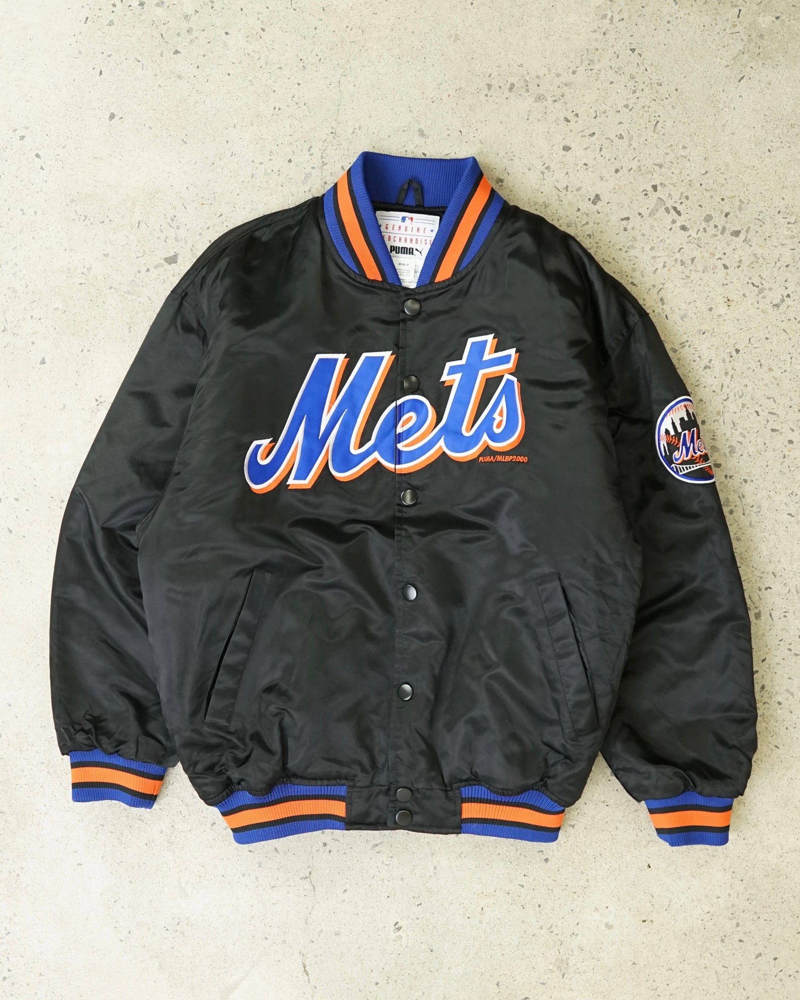 new york mets satin jacket - medium