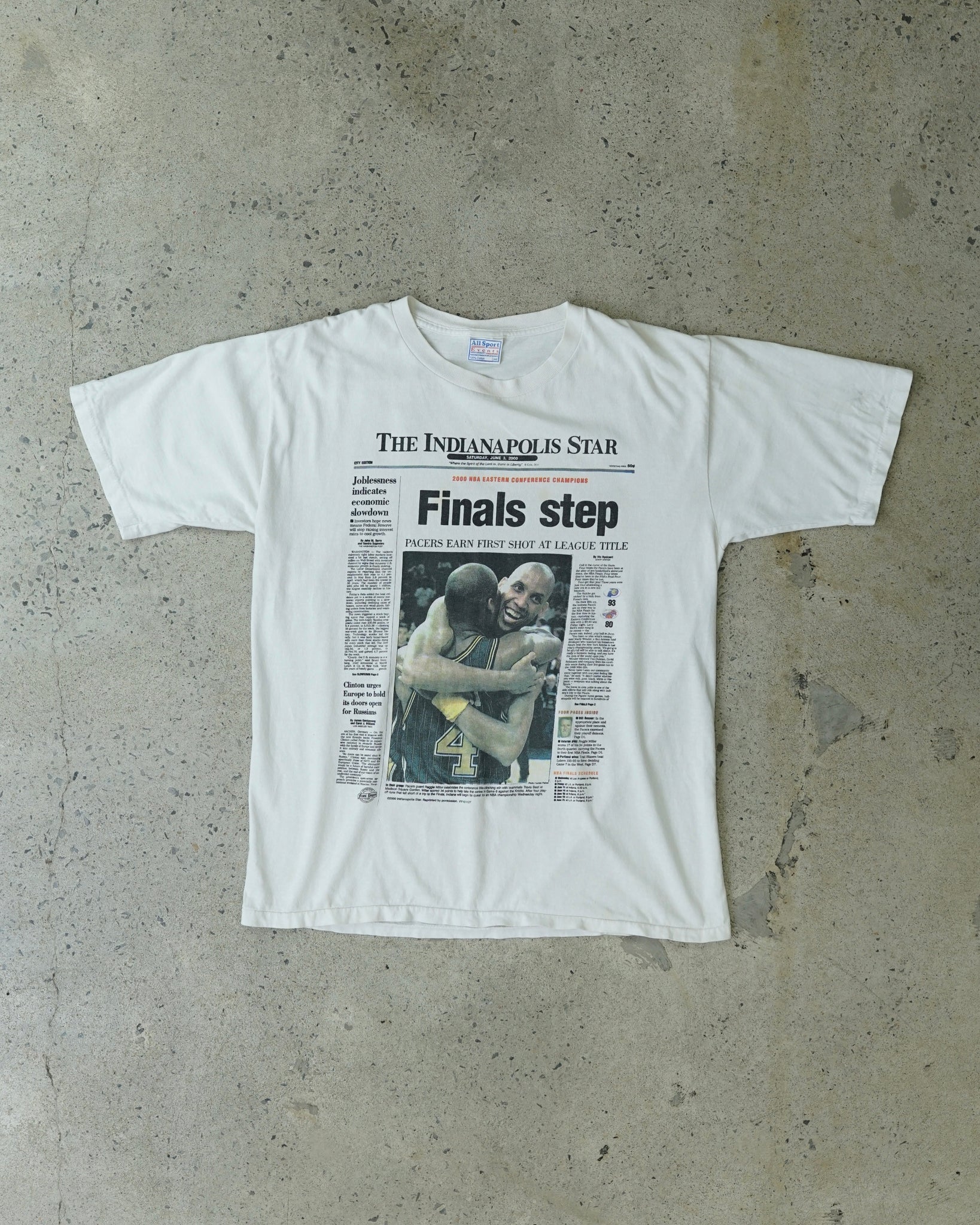 the indianapolis star 2000 nba eastern conference champions t-shirt