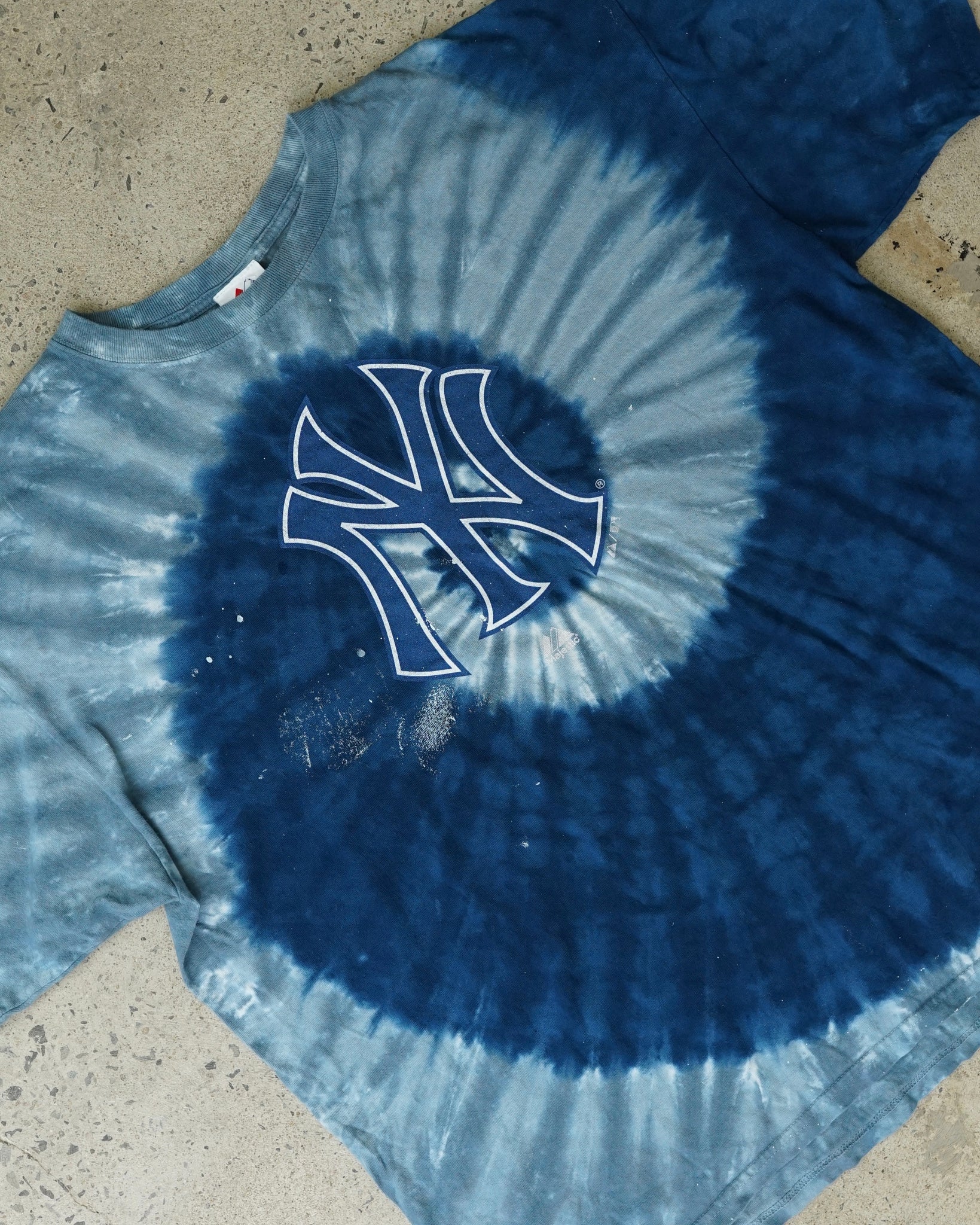 new york yankees tie dye majestic t-shirt