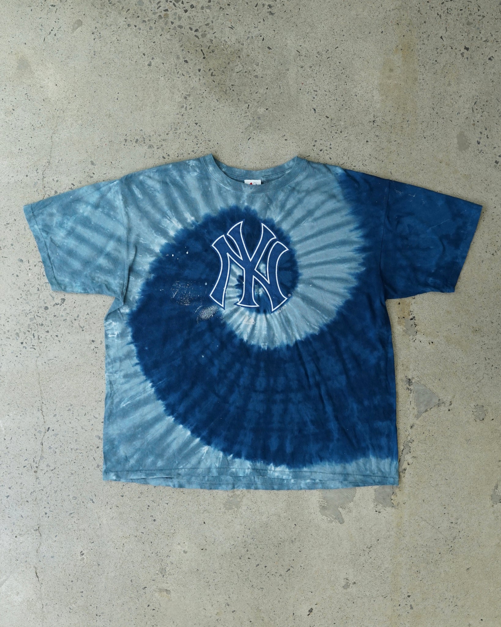 new york yankees tie dye majestic t-shirt