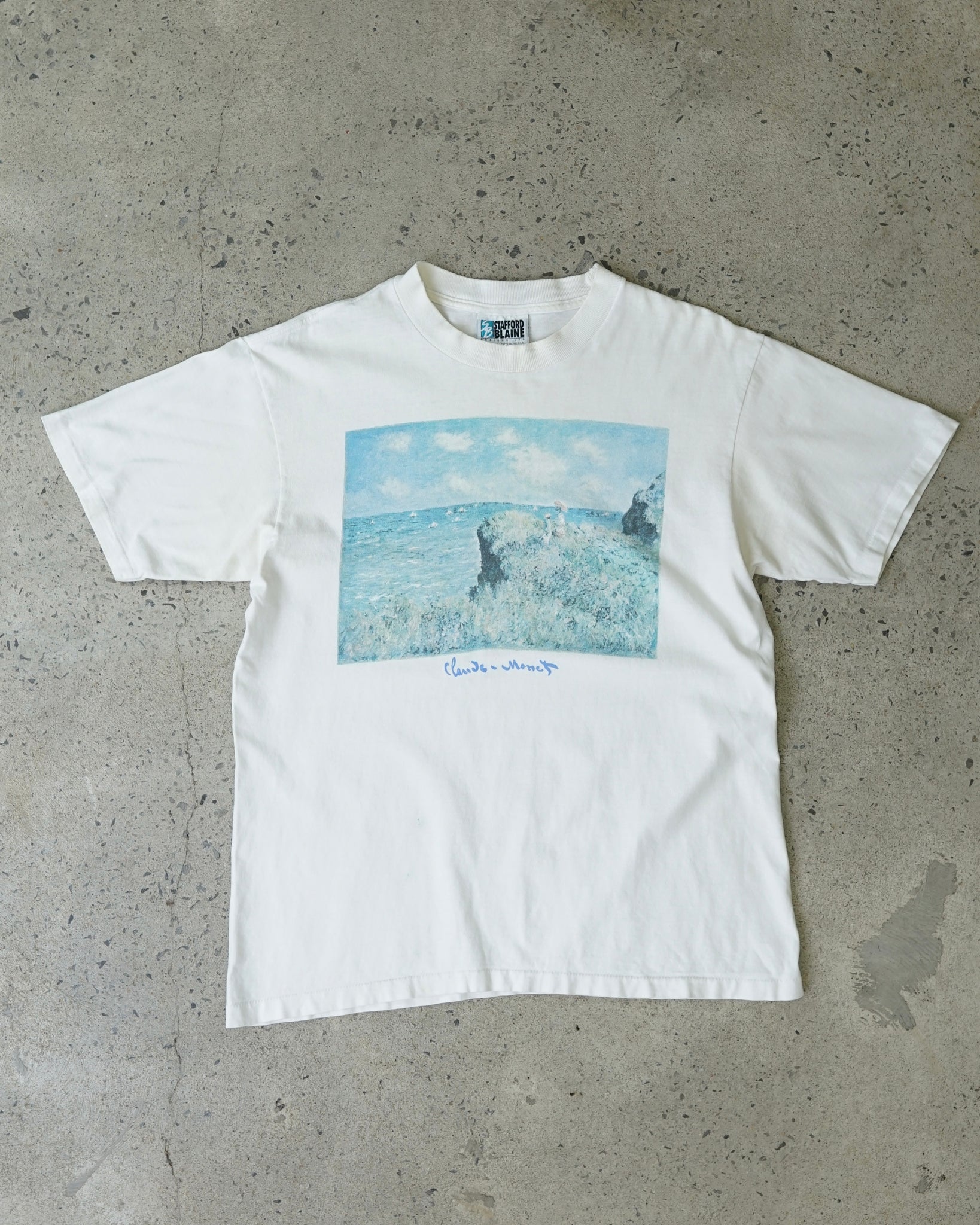 the cliff walk at pourville claude monet t-shirt