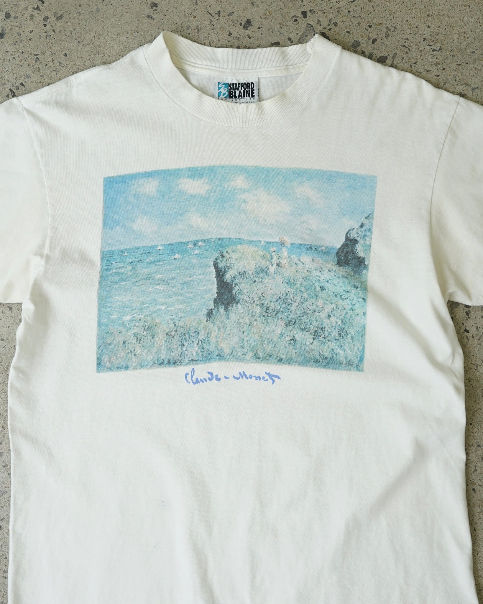 the cliff walk at pourville claude monet t-shirt